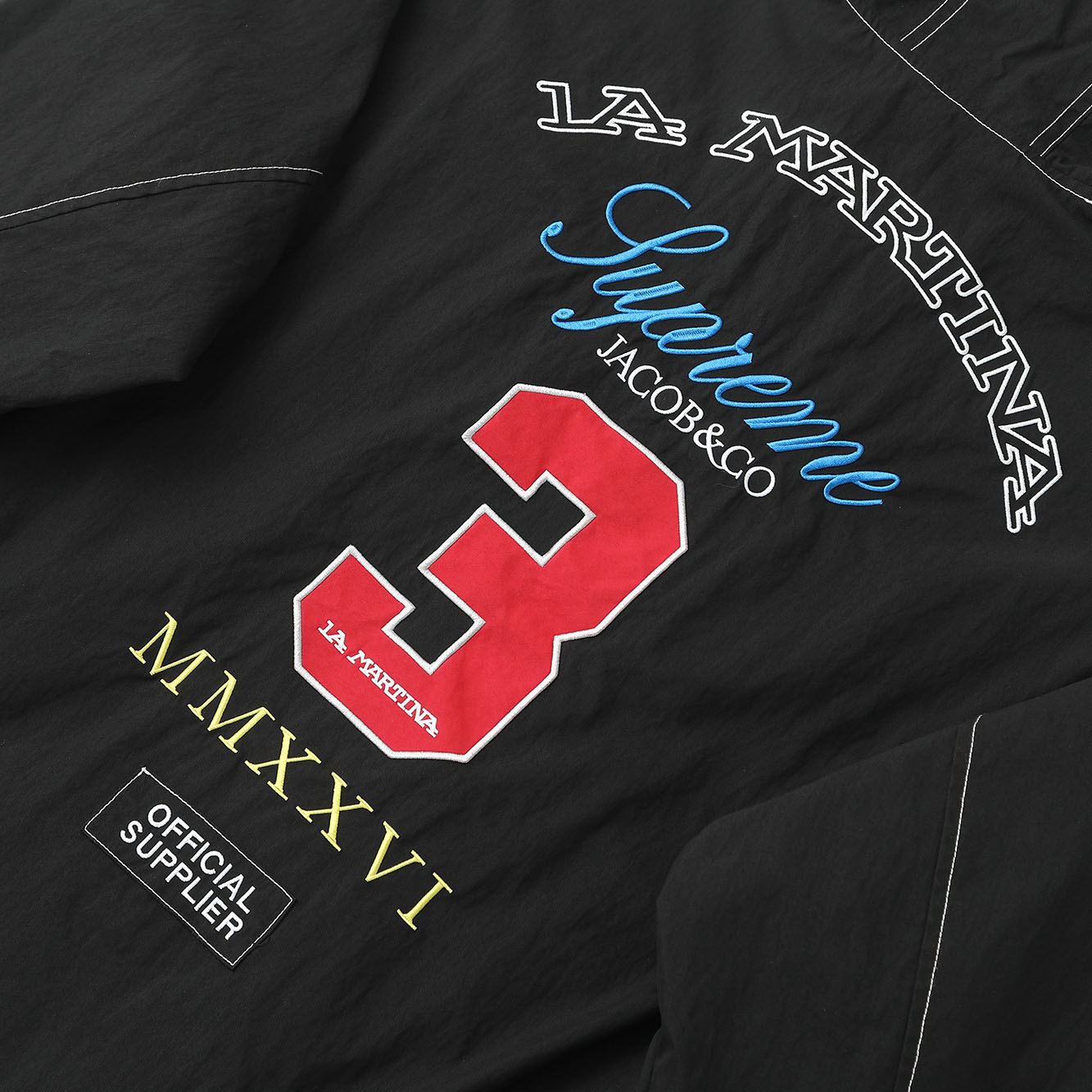 Supreme x La Martina x Jacob & Co Lightweight Hooded Jacket 'Black' - DesignerGu