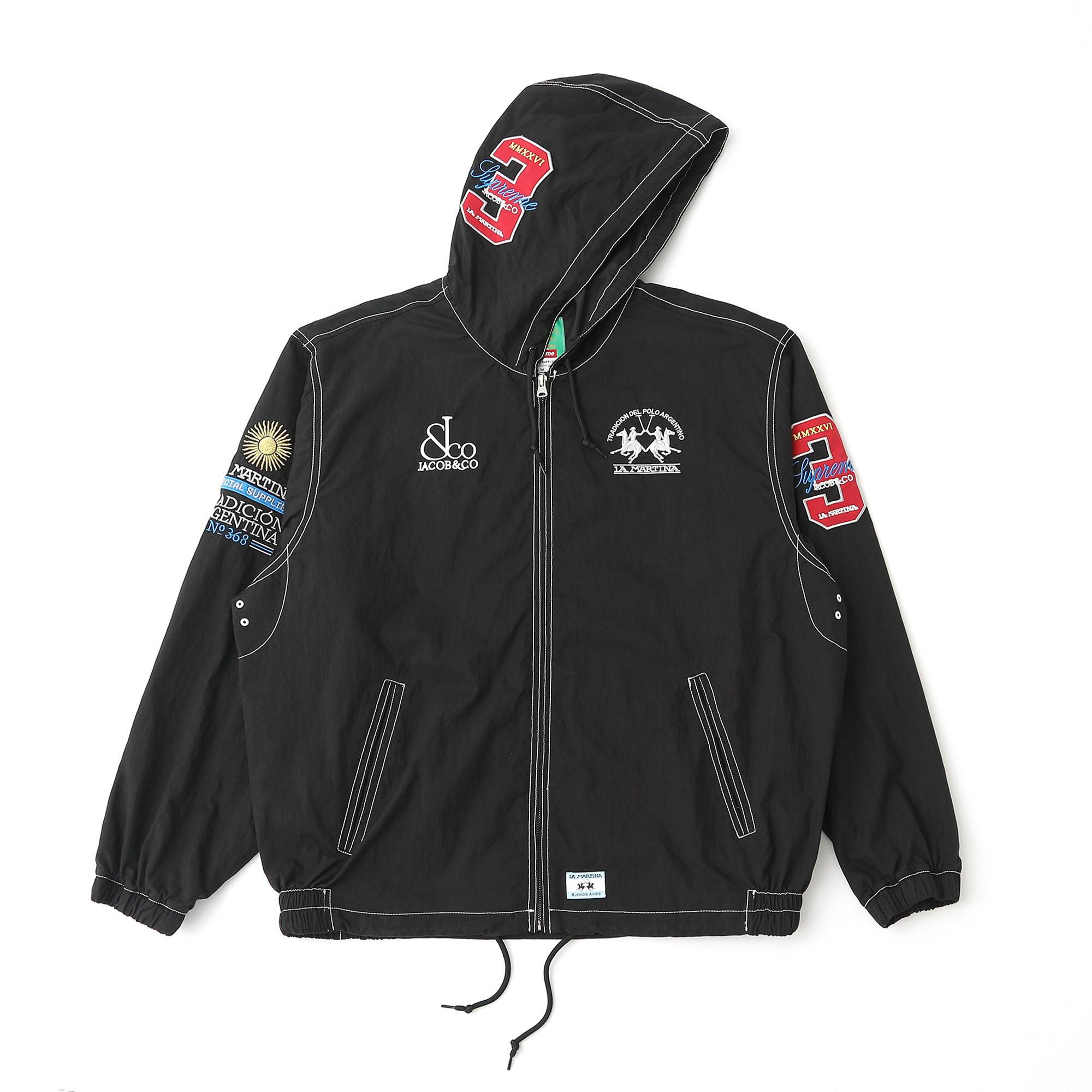 Supreme x La Martina x Jacob & Co Lightweight Hooded Jacket 'Black' - DesignerGu