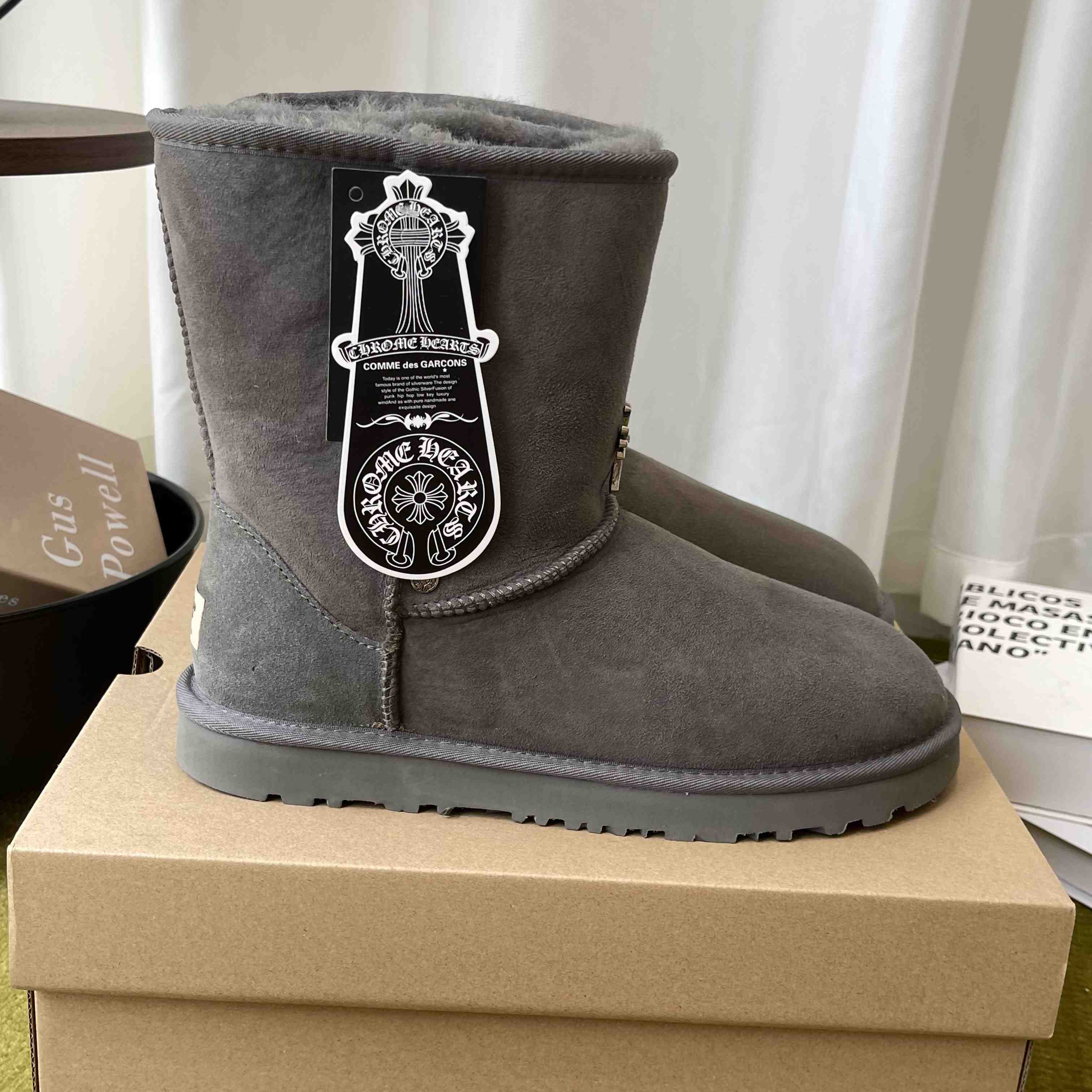 Chrome Hearts Cross Embellished Ugg Boots - DesignerGu