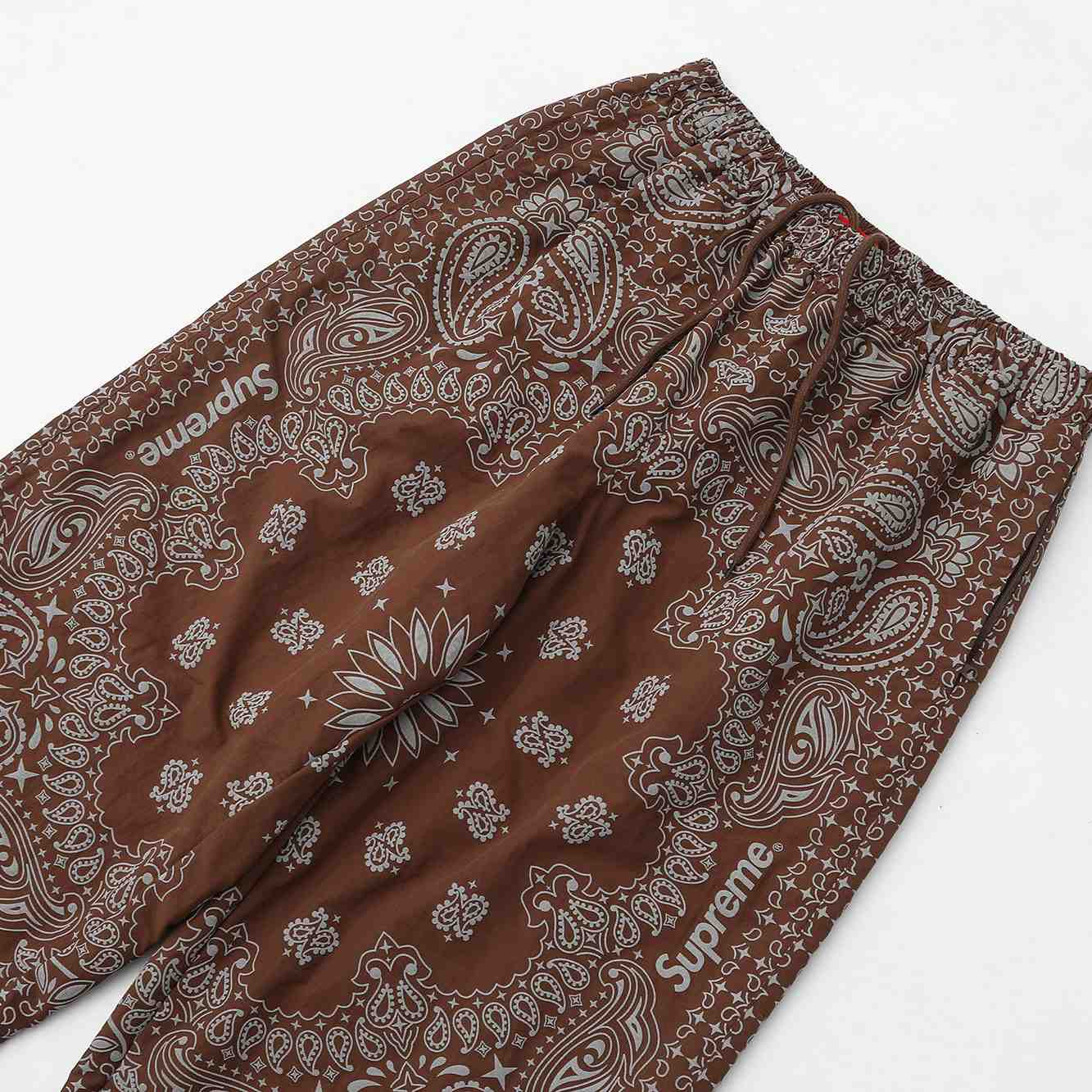 Supreme Reflective Bandana Track Pant 'Brown' - DesignerGu