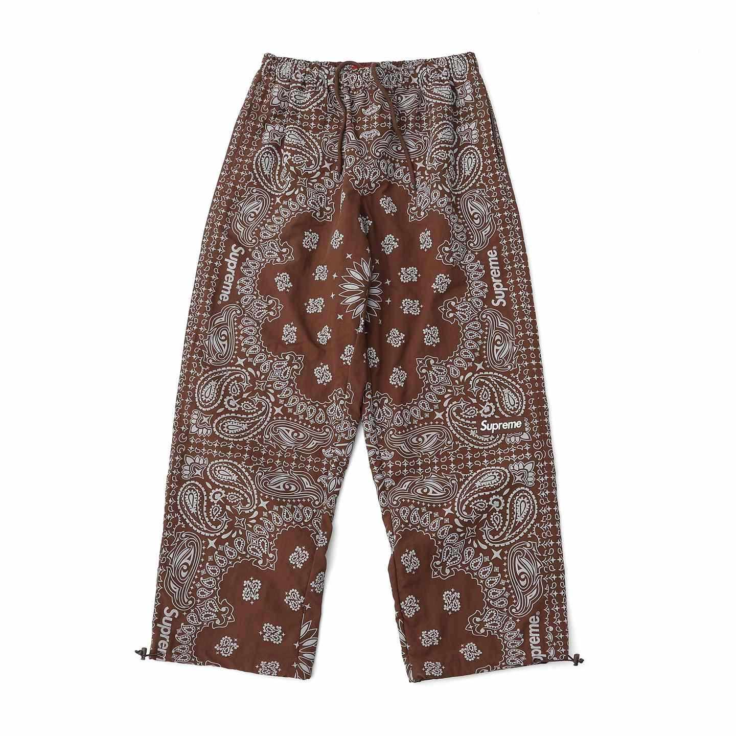 Supreme Reflective Bandana Track Pant 'Brown' - DesignerGu