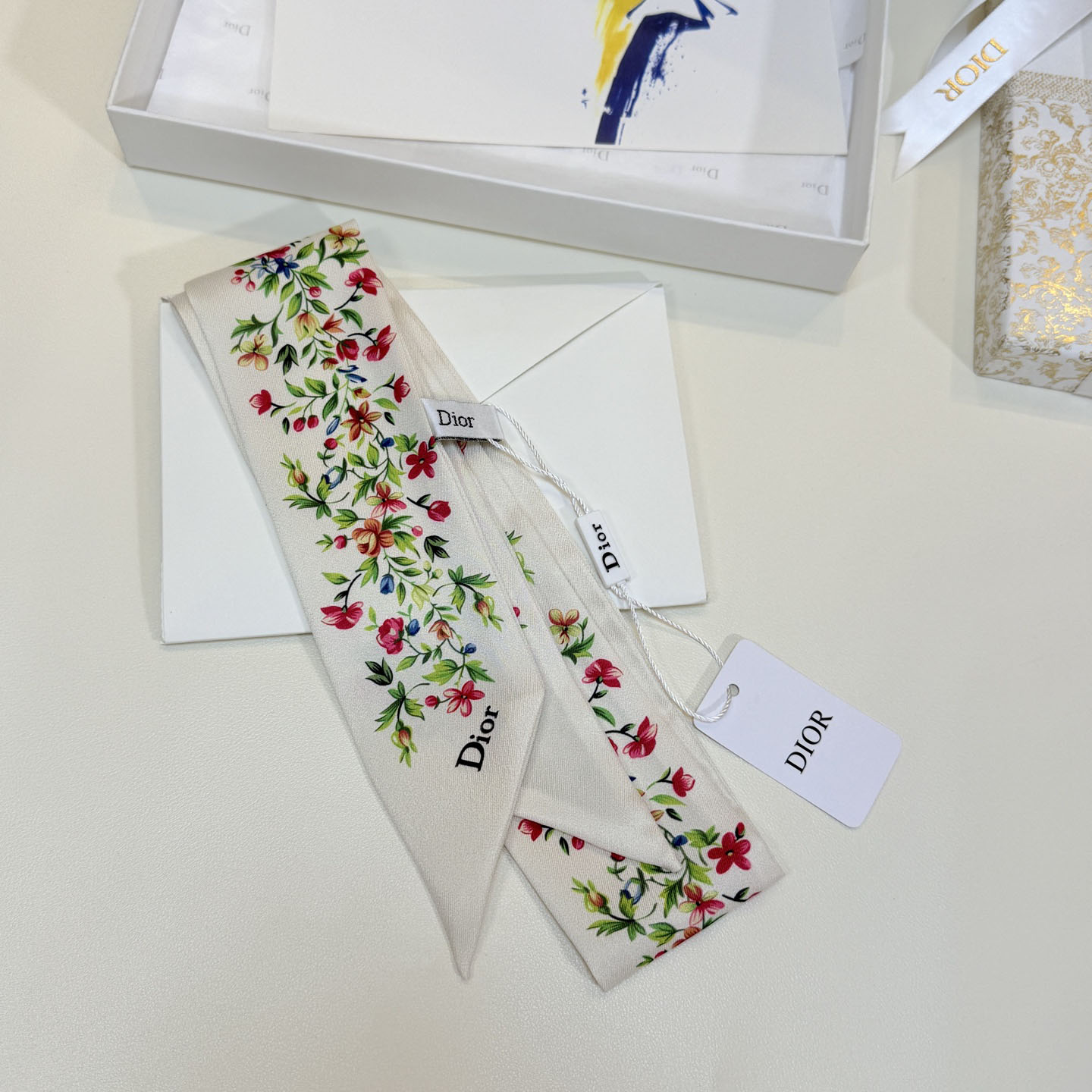 Dior Dioramour Floral Heart Mitzah Scarf - DesignerGu