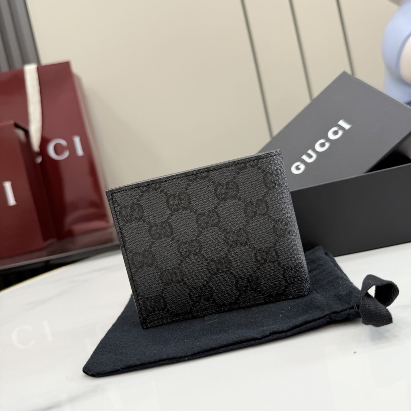 Gucci Bi-fold Wallet With Web Card Slots - DesignerGu
