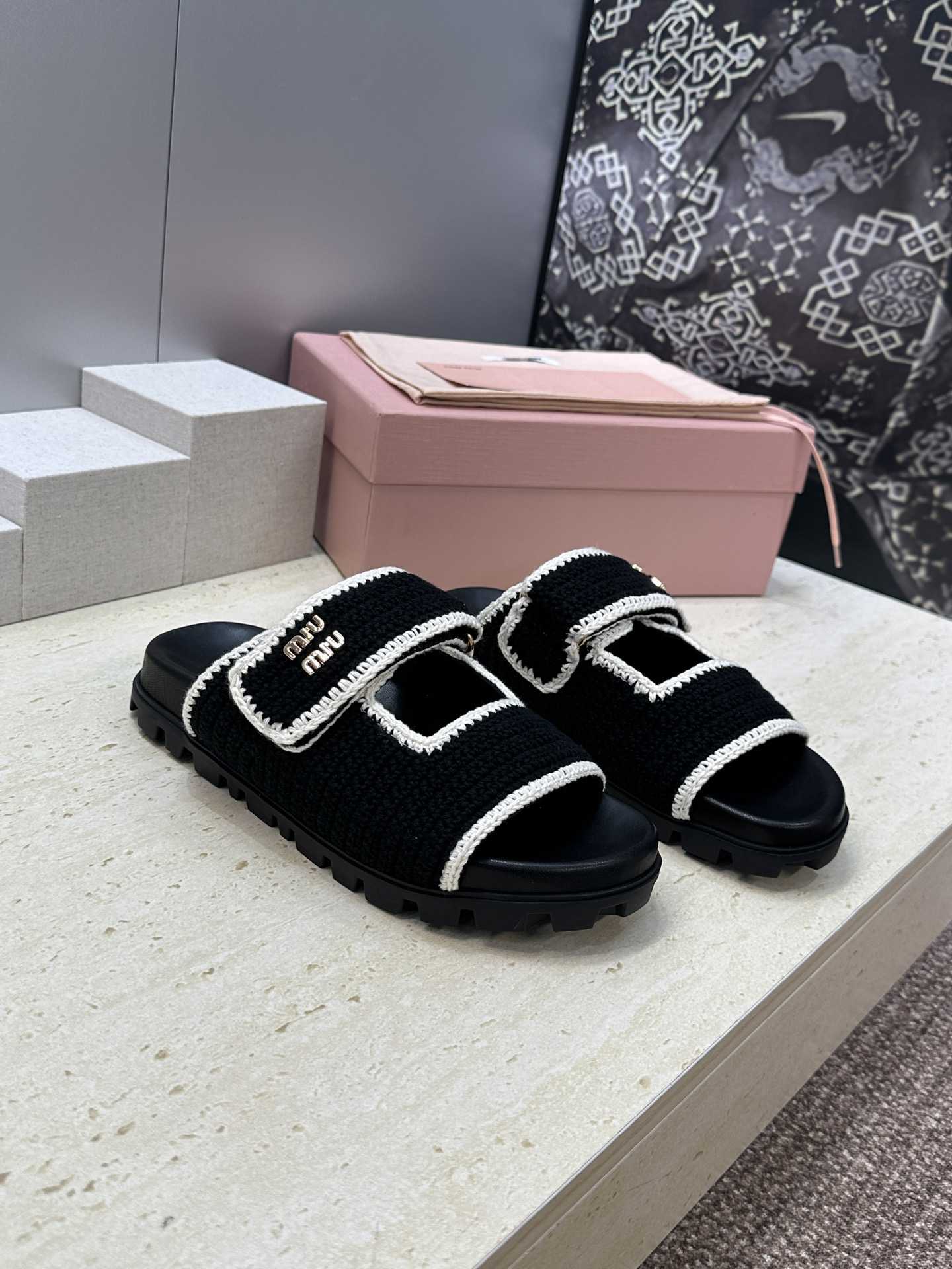 Miu Miu Crochet Sandals - DesignerGu