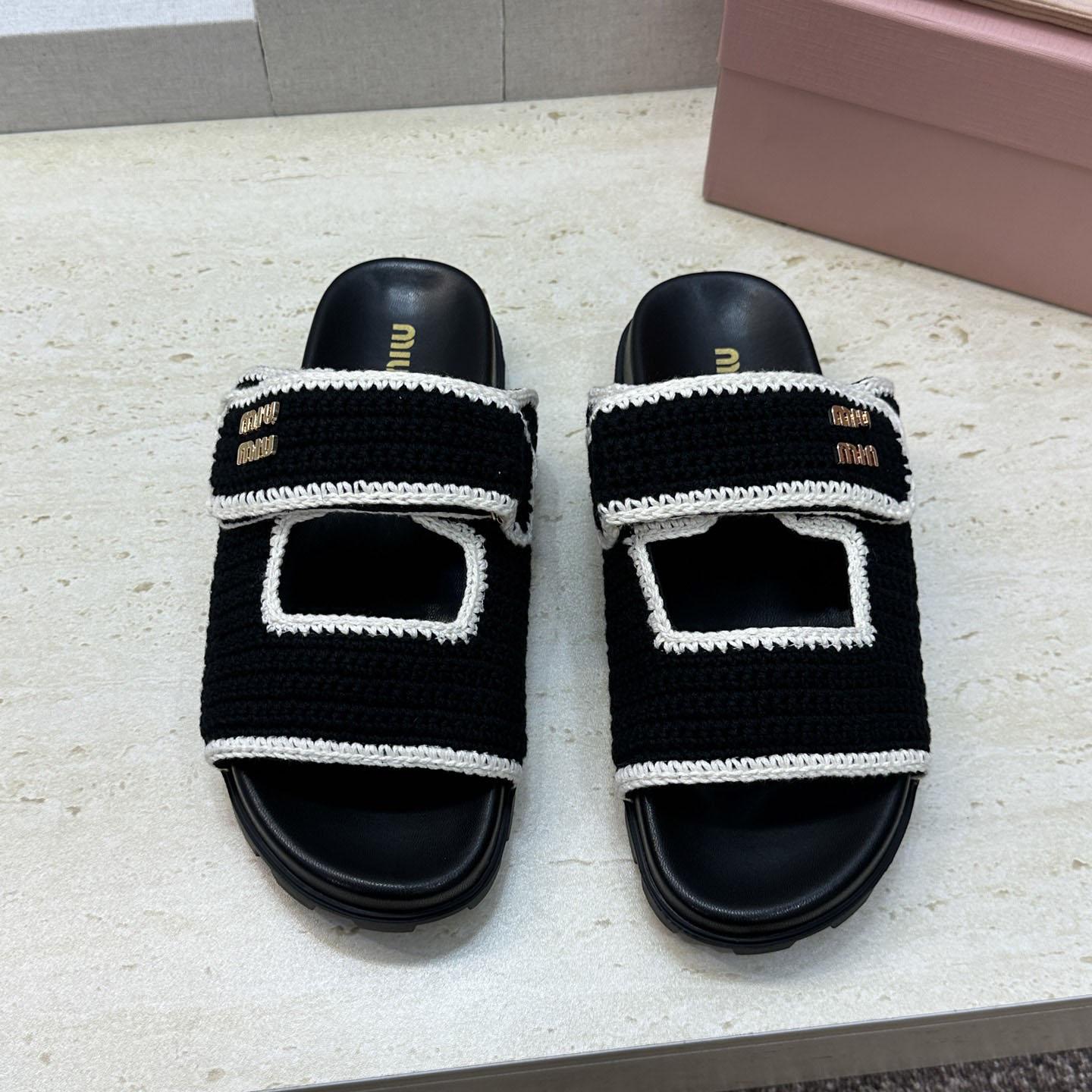 Miu Miu Crochet Sandals - DesignerGu