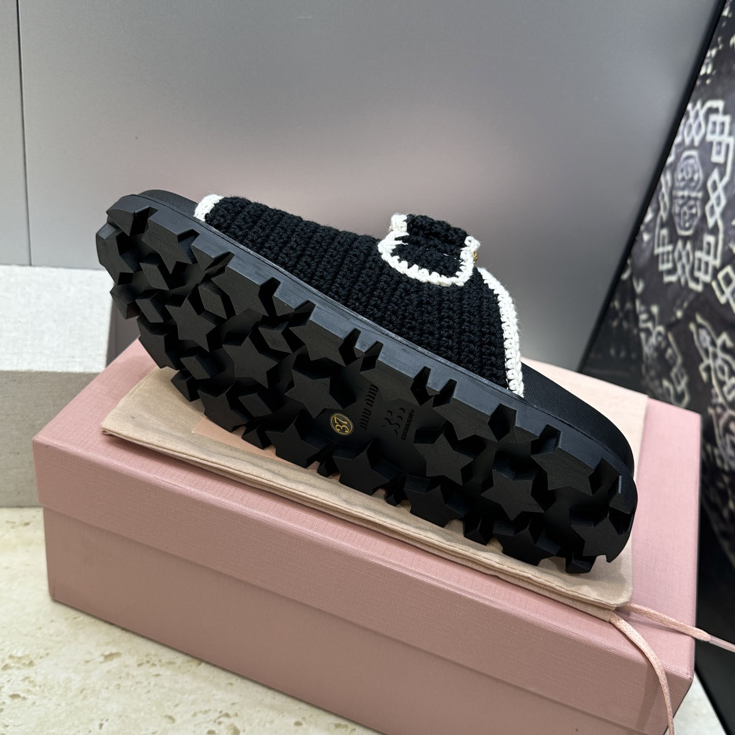 Miu Miu Crochet Sandals - DesignerGu