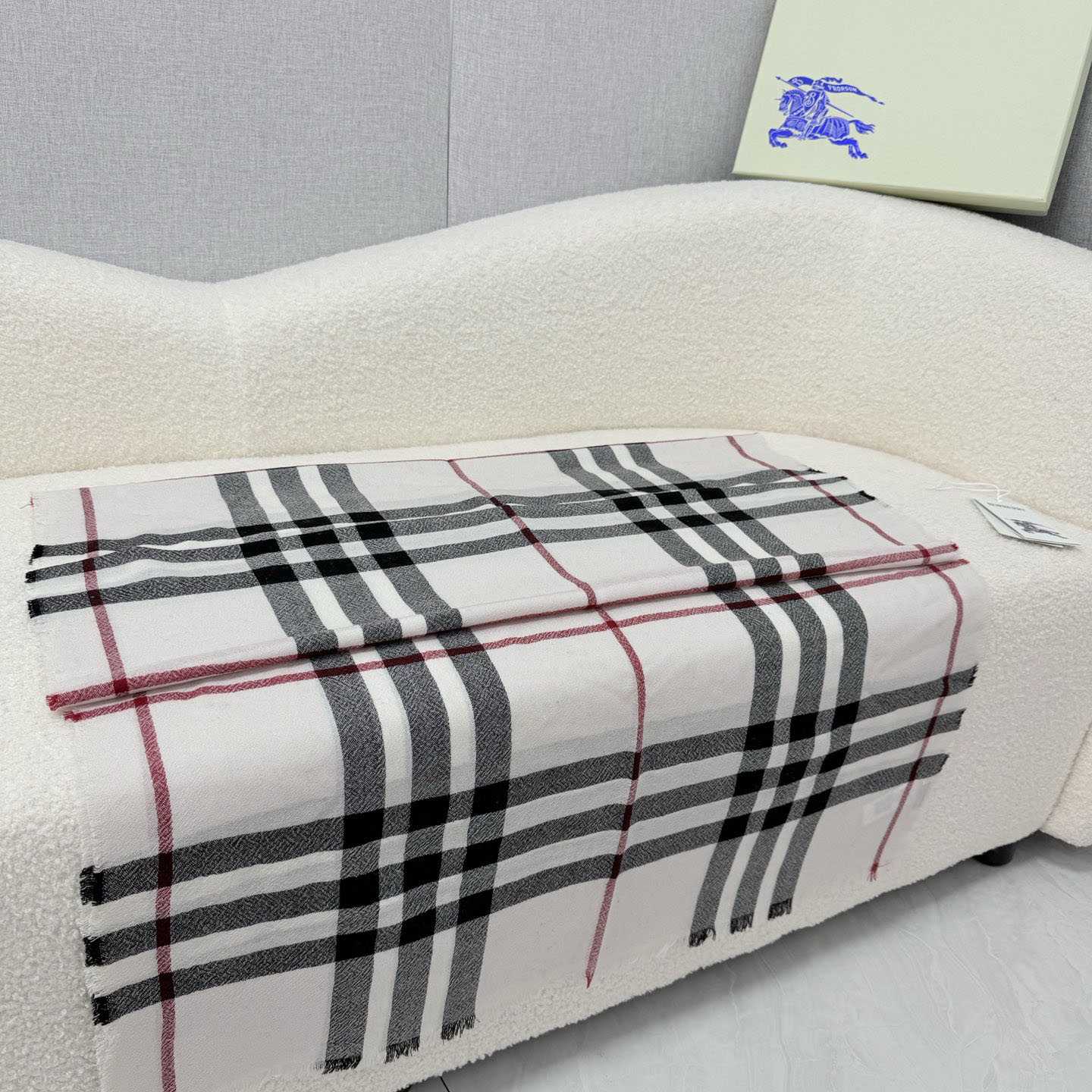 Burberry Wide Check Wool Scarf - DesignerGu