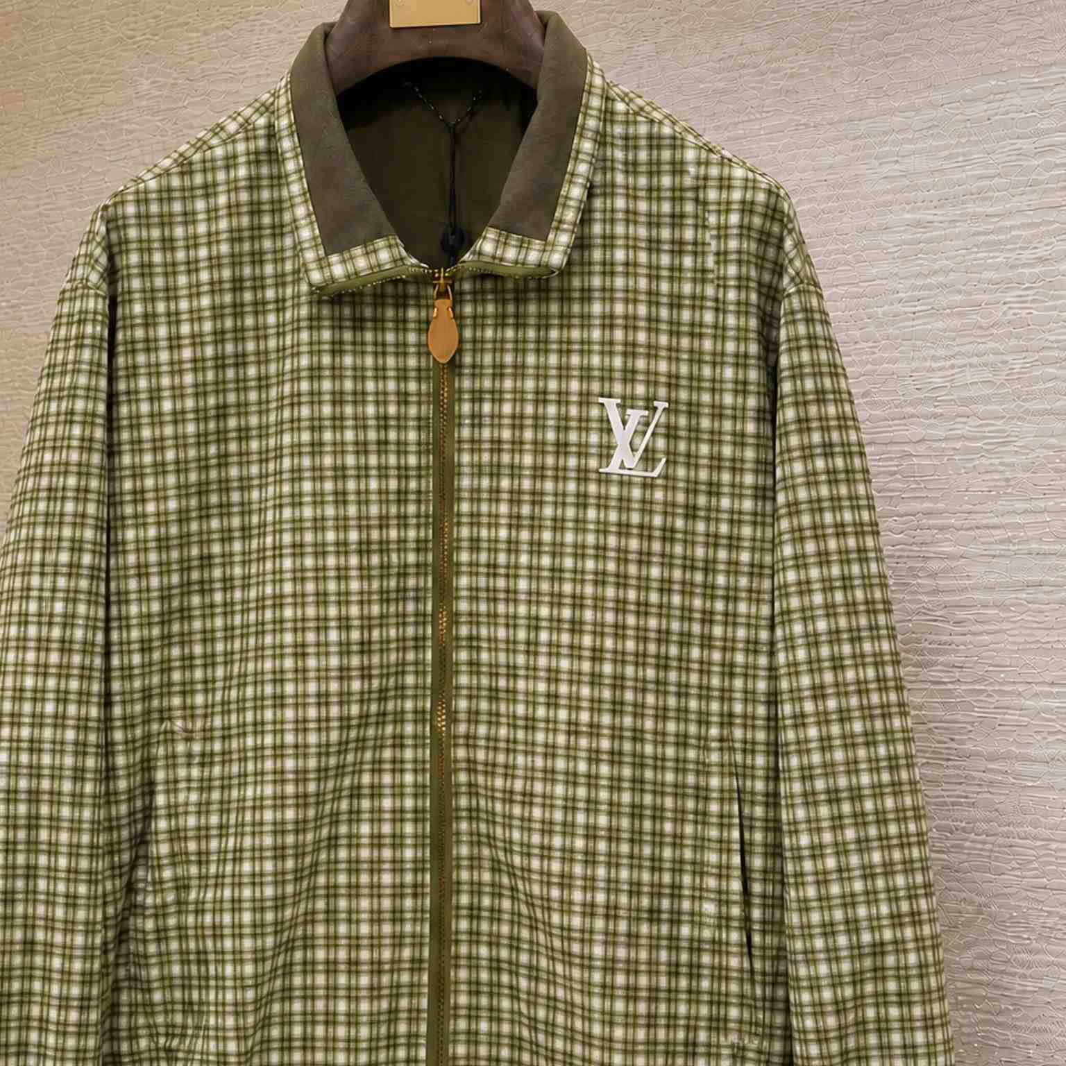 Louis Vuitton Signature-Printed Checkered Tracksuit Top 1AKOF6 - DesignerGu