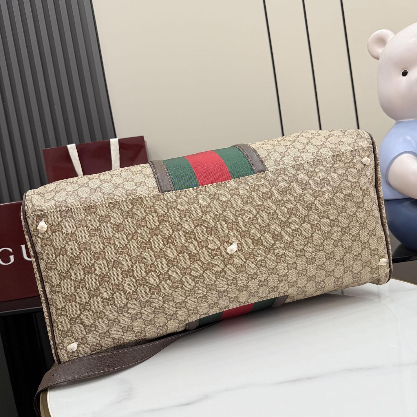 Gucci Medium GG Duffle Bag With Web 875059 - DesignerGu