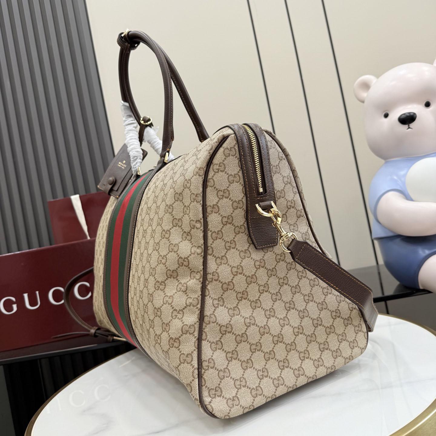 Gucci Medium GG Duffle Bag With Web 875059 - DesignerGu