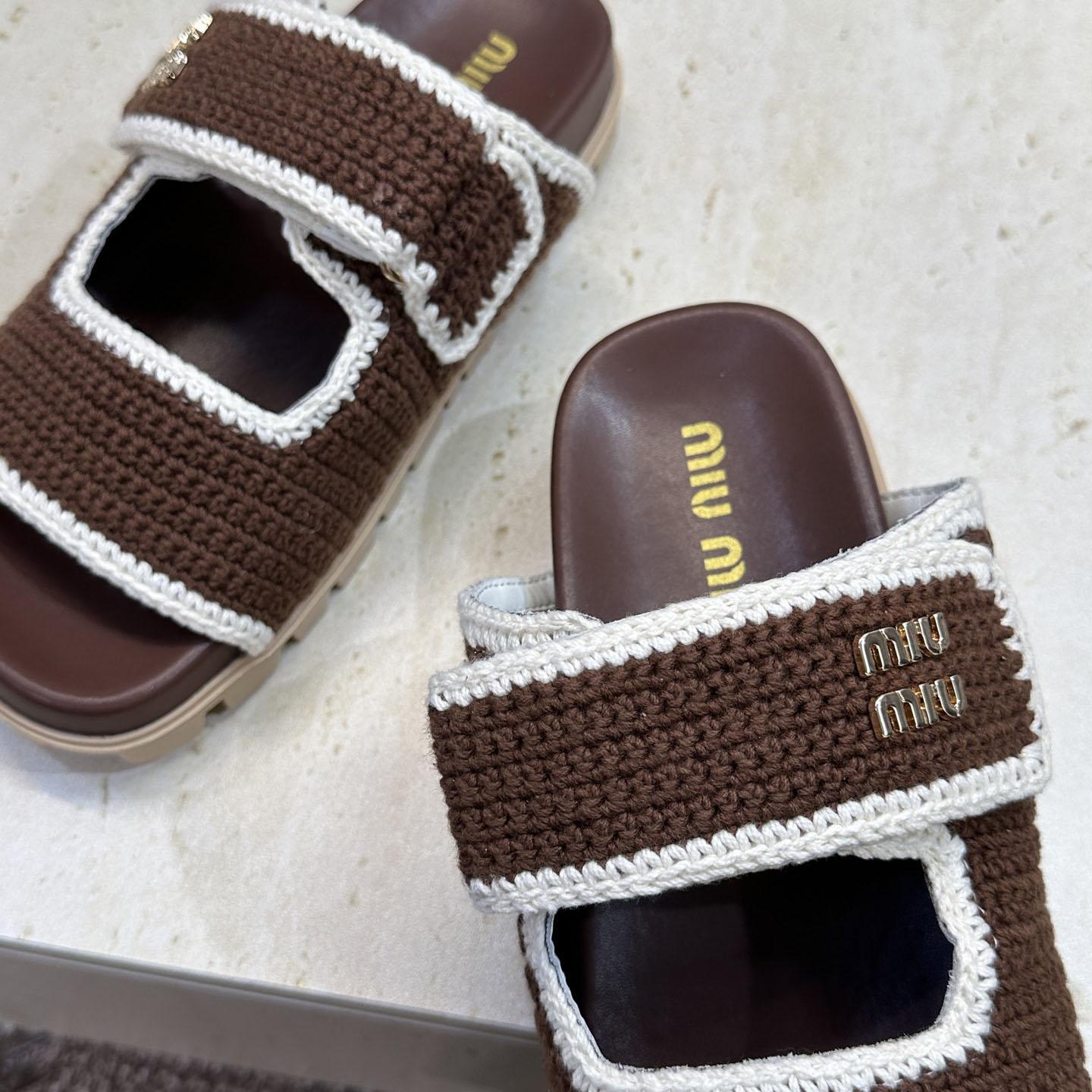 Miu Miu Crochet Sandals - DesignerGu