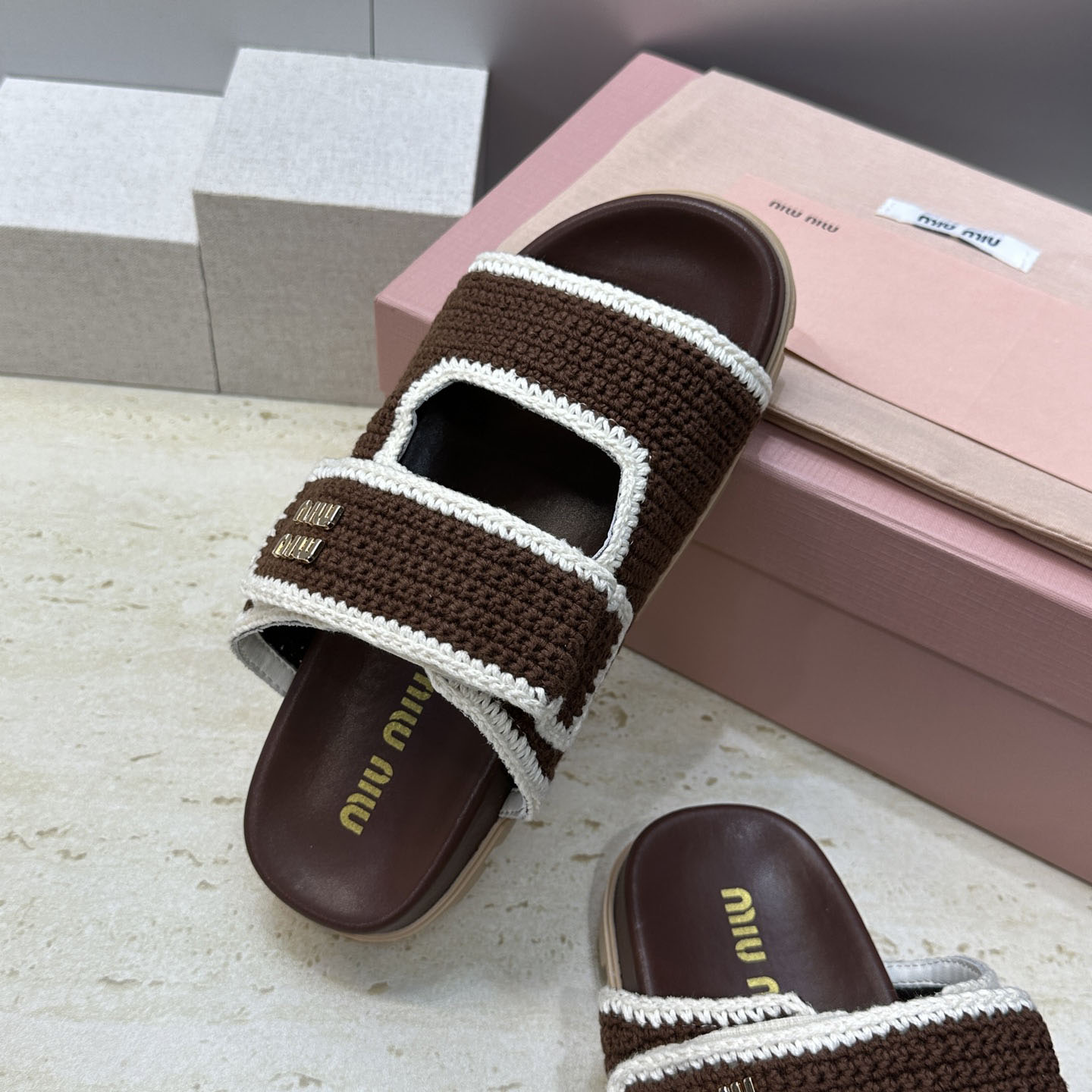 Miu Miu Crochet Sandals - DesignerGu