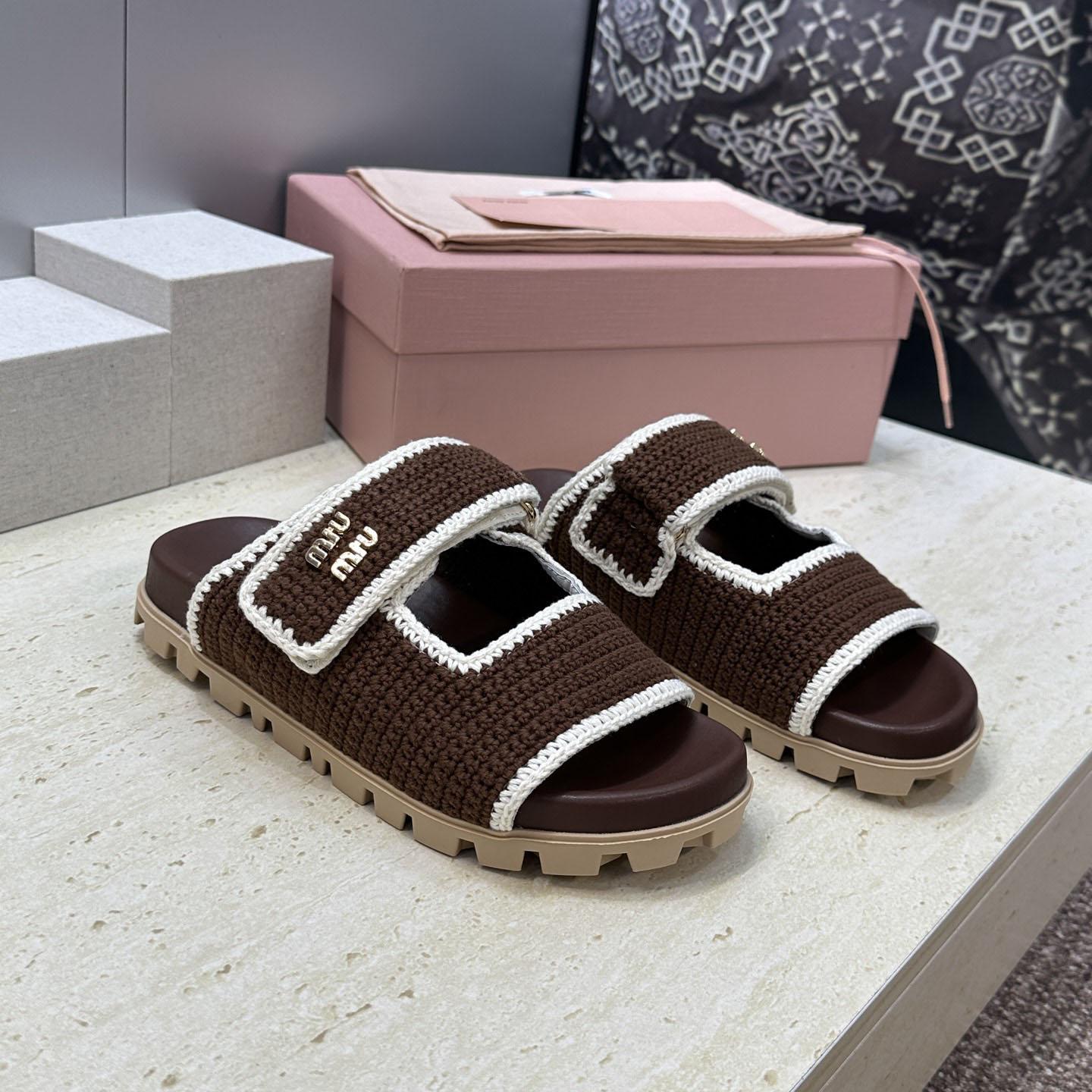 Miu Miu Crochet Sandals - DesignerGu