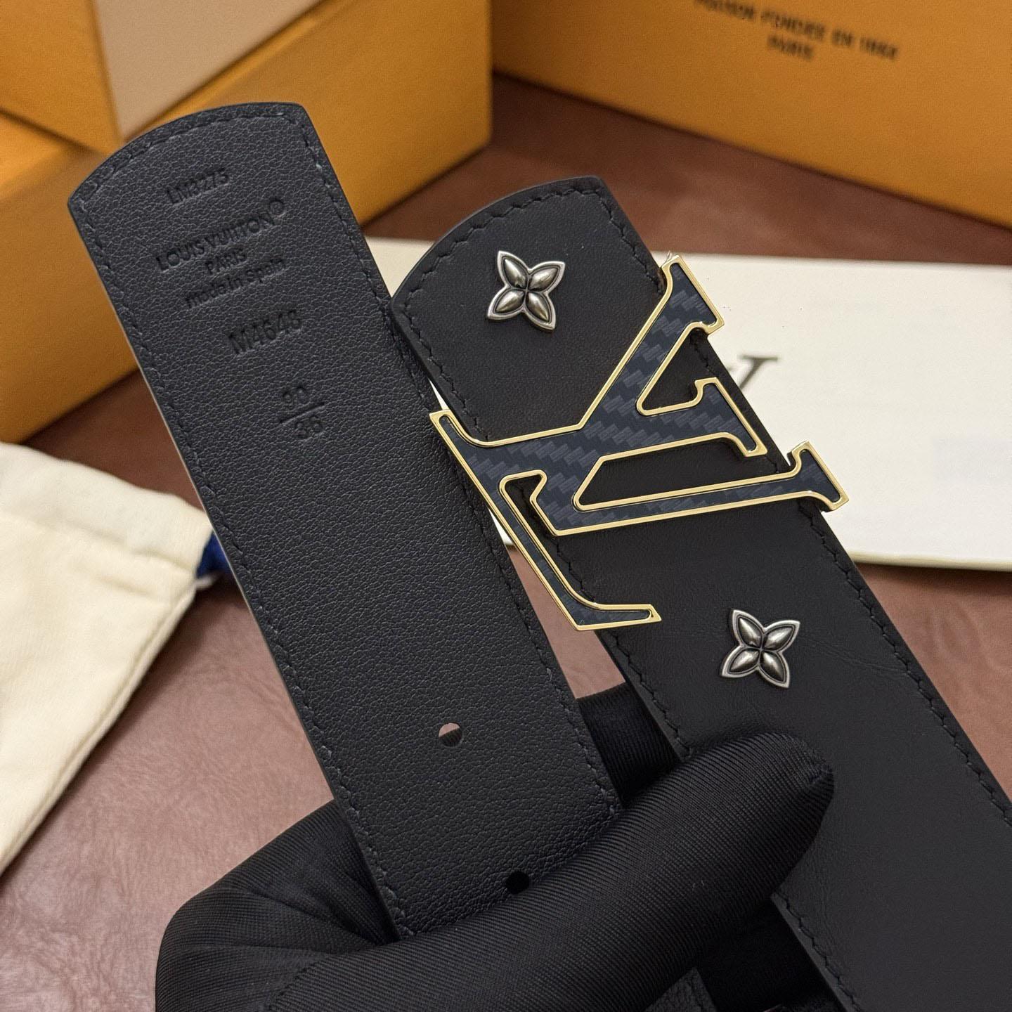 Louis Vuitton LV Dimension Drift Flower Studs 40mm Reversible Belt - DesignerGu