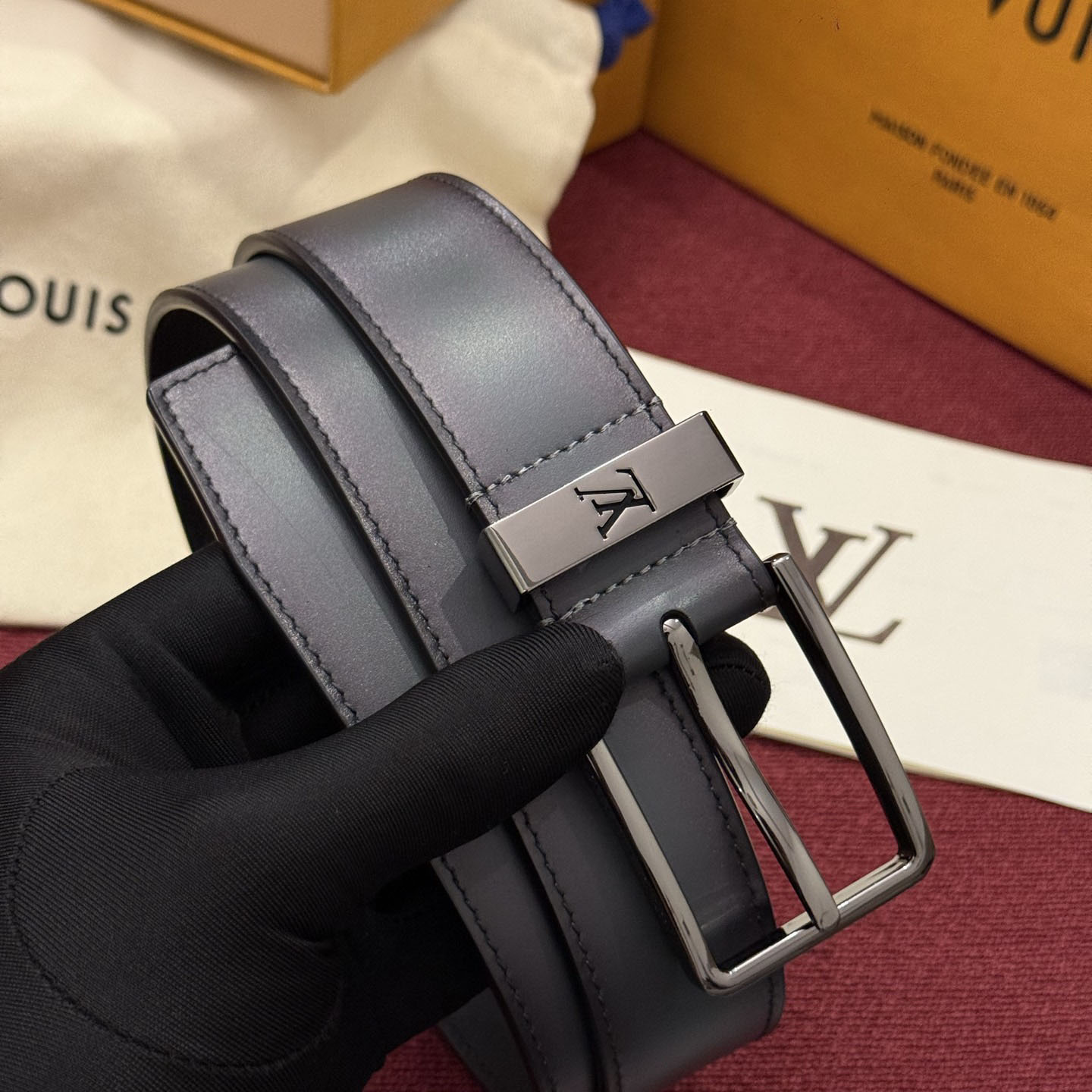 Louis Vuitton Pont Neuf Patinated 35mm Belt - DesignerGu