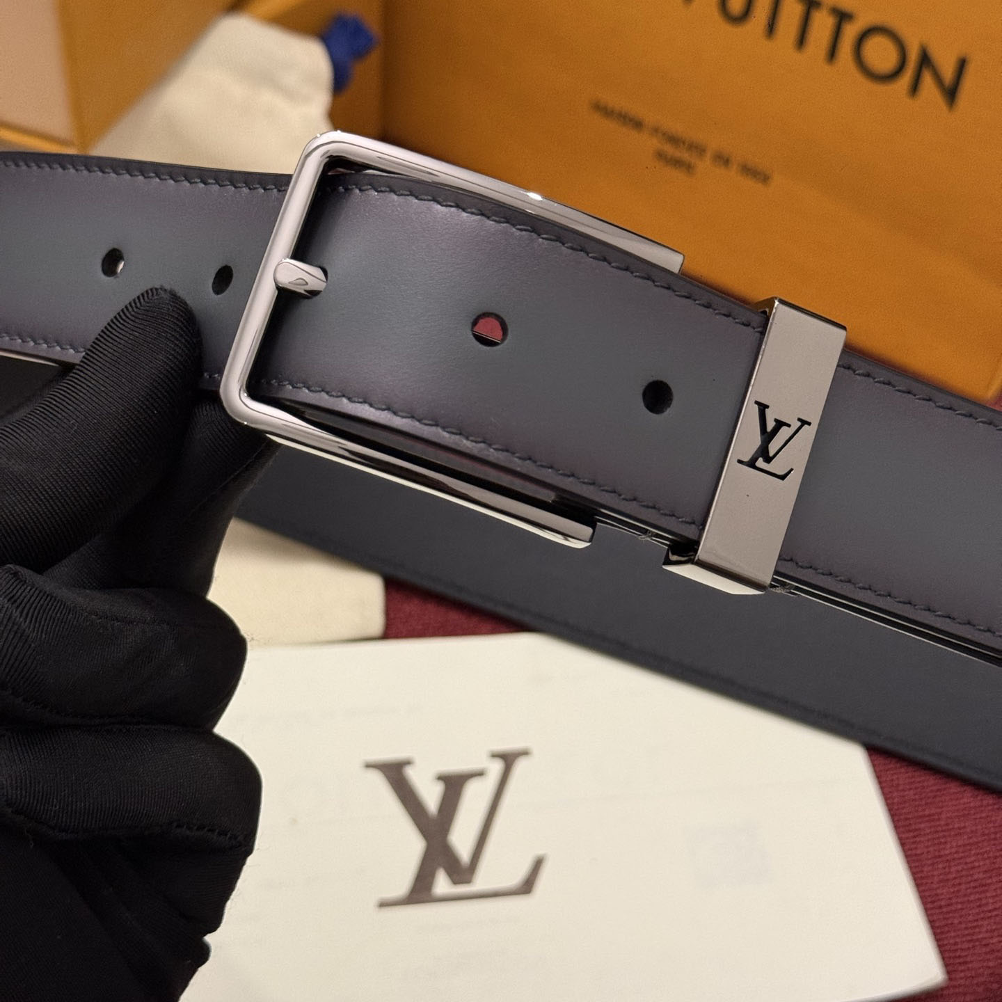 Louis Vuitton Pont Neuf Patinated 35mm Belt - DesignerGu