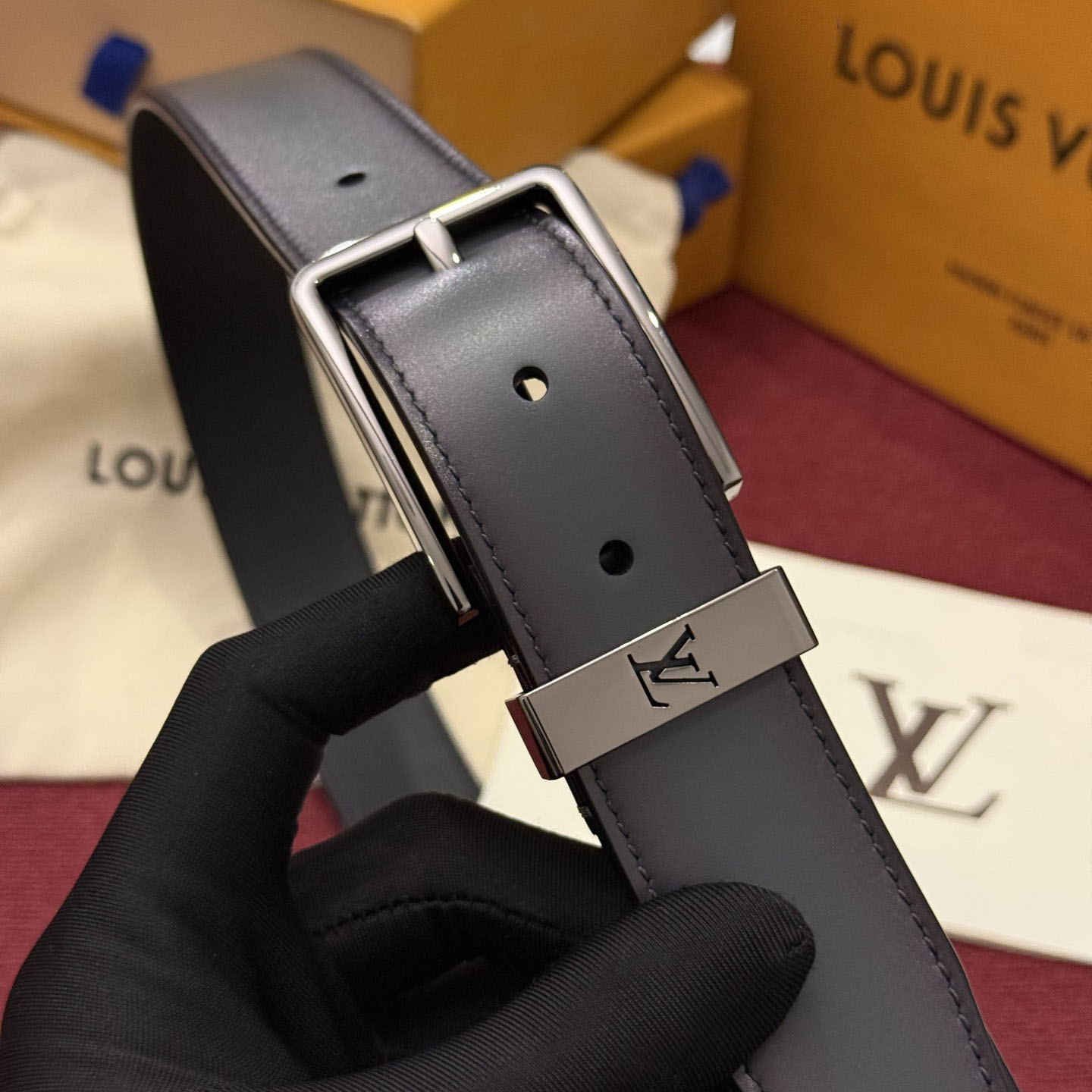 Louis Vuitton Pont Neuf Patinated 35mm Belt - DesignerGu