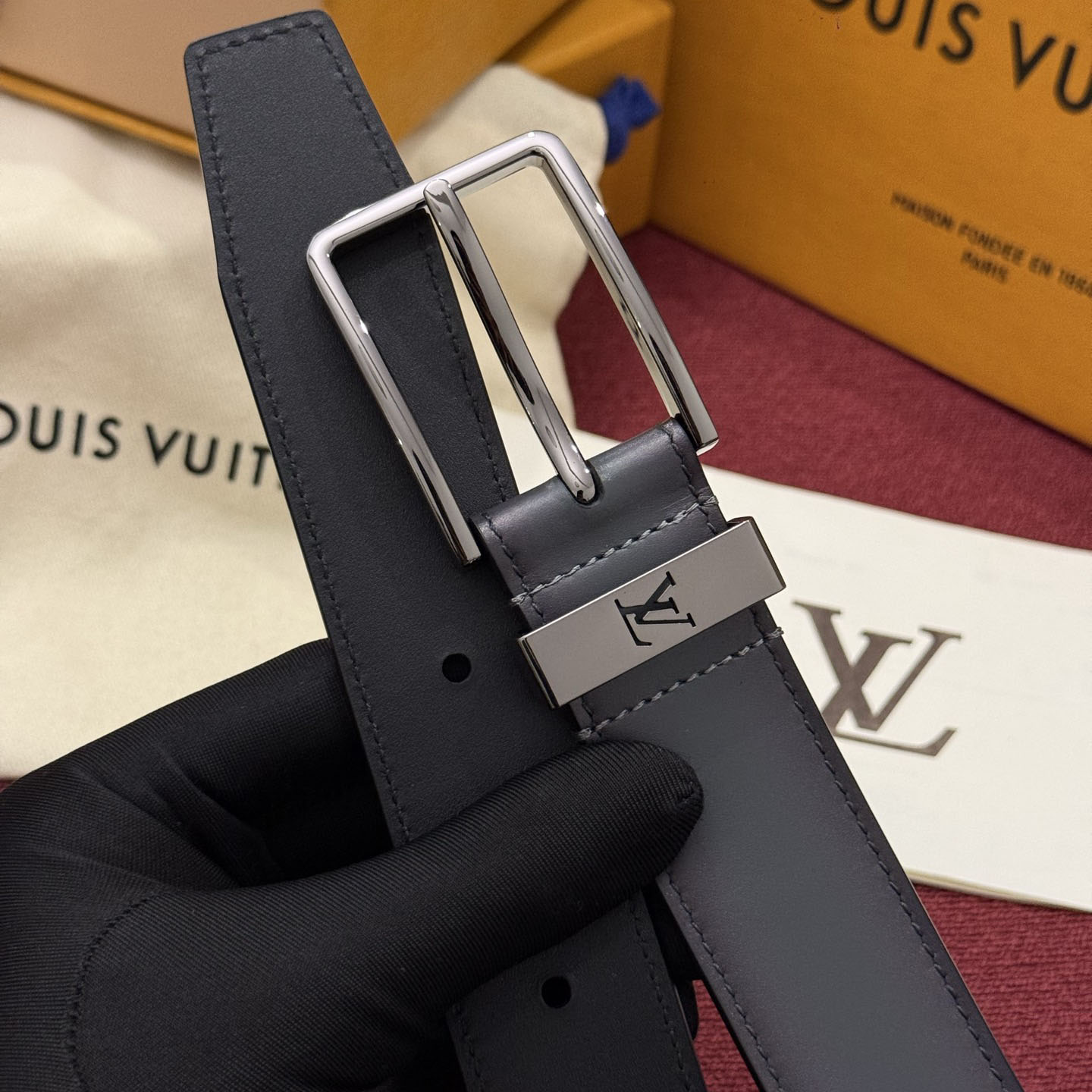 Louis Vuitton Pont Neuf Patinated 35mm Belt - DesignerGu