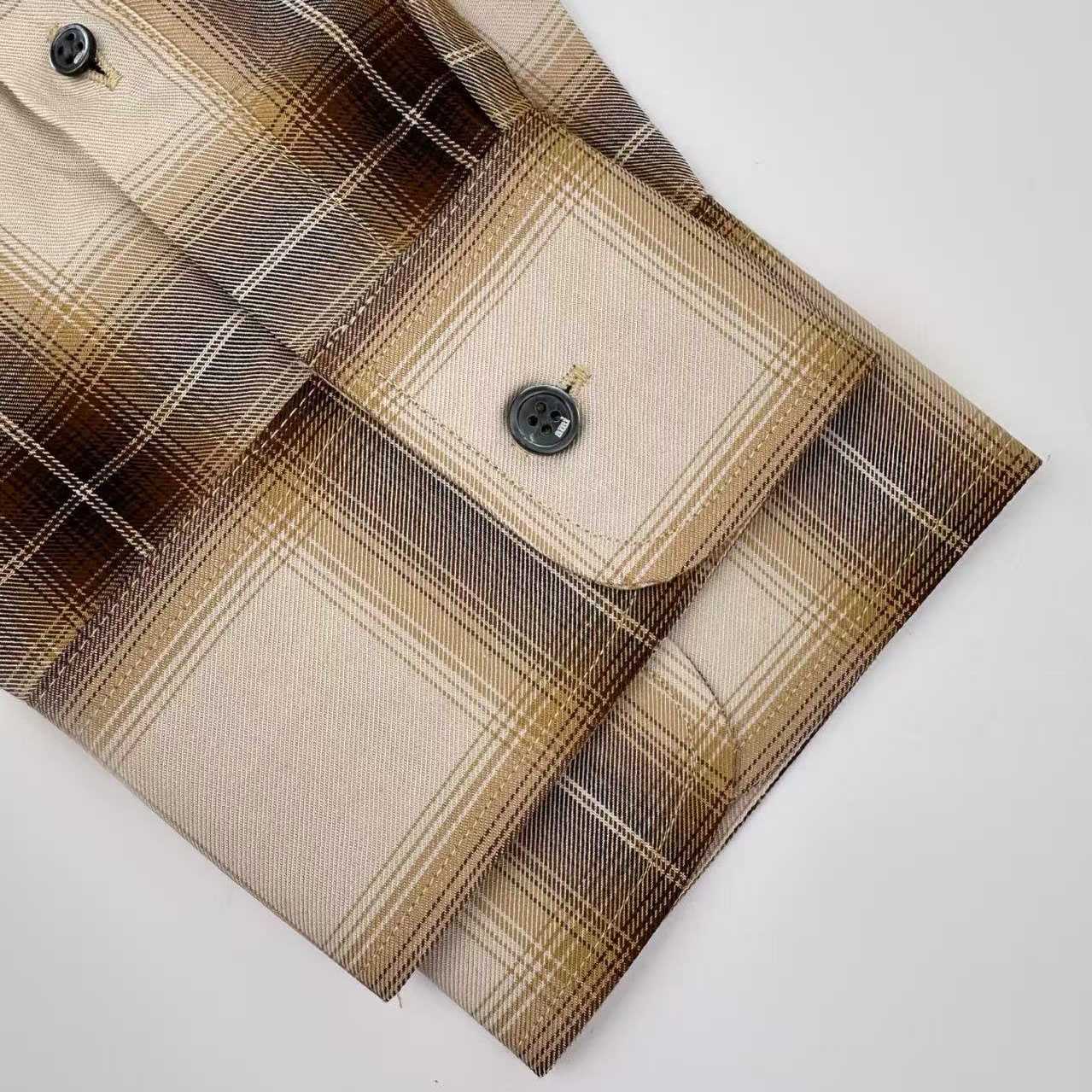 AMI Paris Shadow-Plaid Boxy Shirt  - DesignerGu