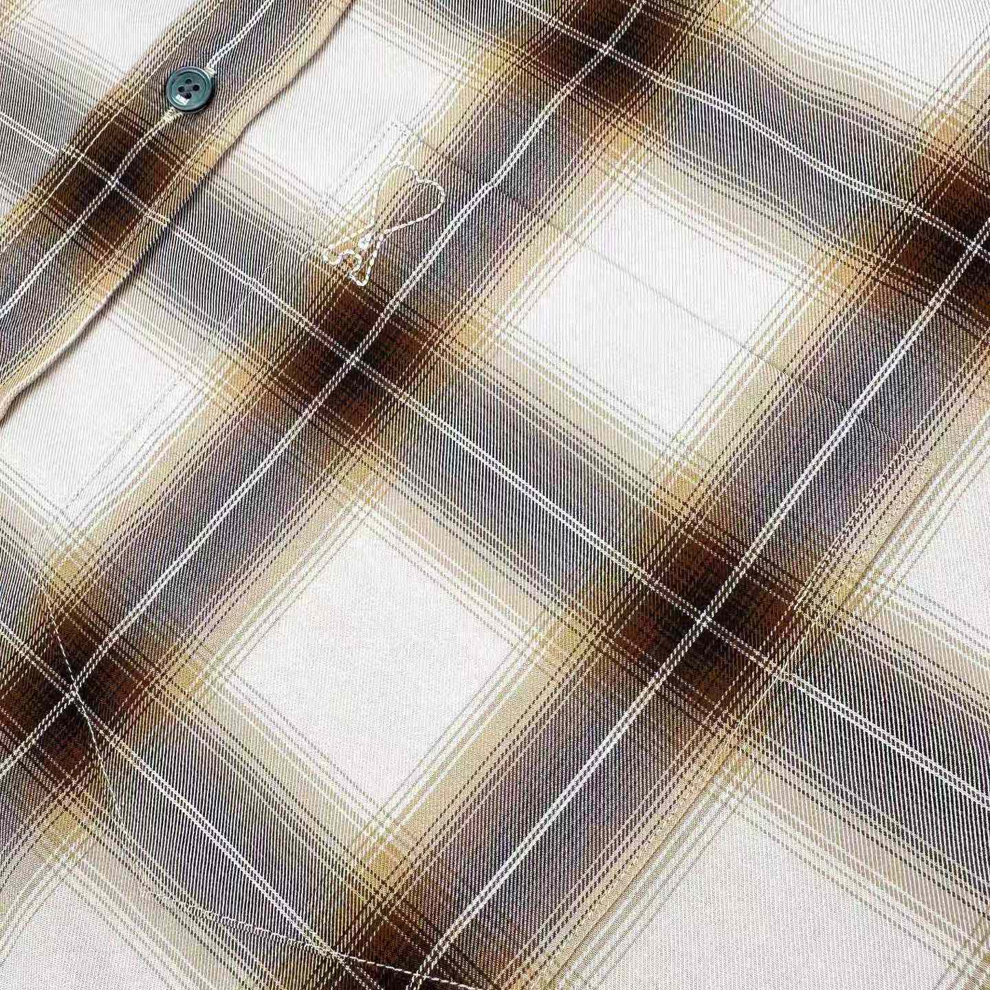 AMI Paris Shadow-Plaid Boxy Shirt  - DesignerGu