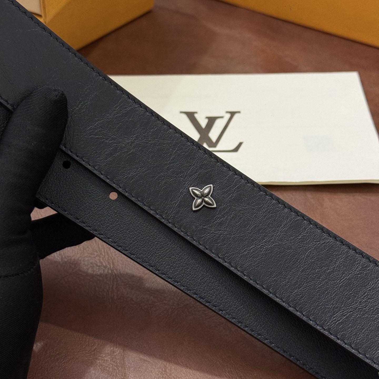Louis Vuitton LV Dimension Drift Flower Studs 40mm Reversible Belt - DesignerGu