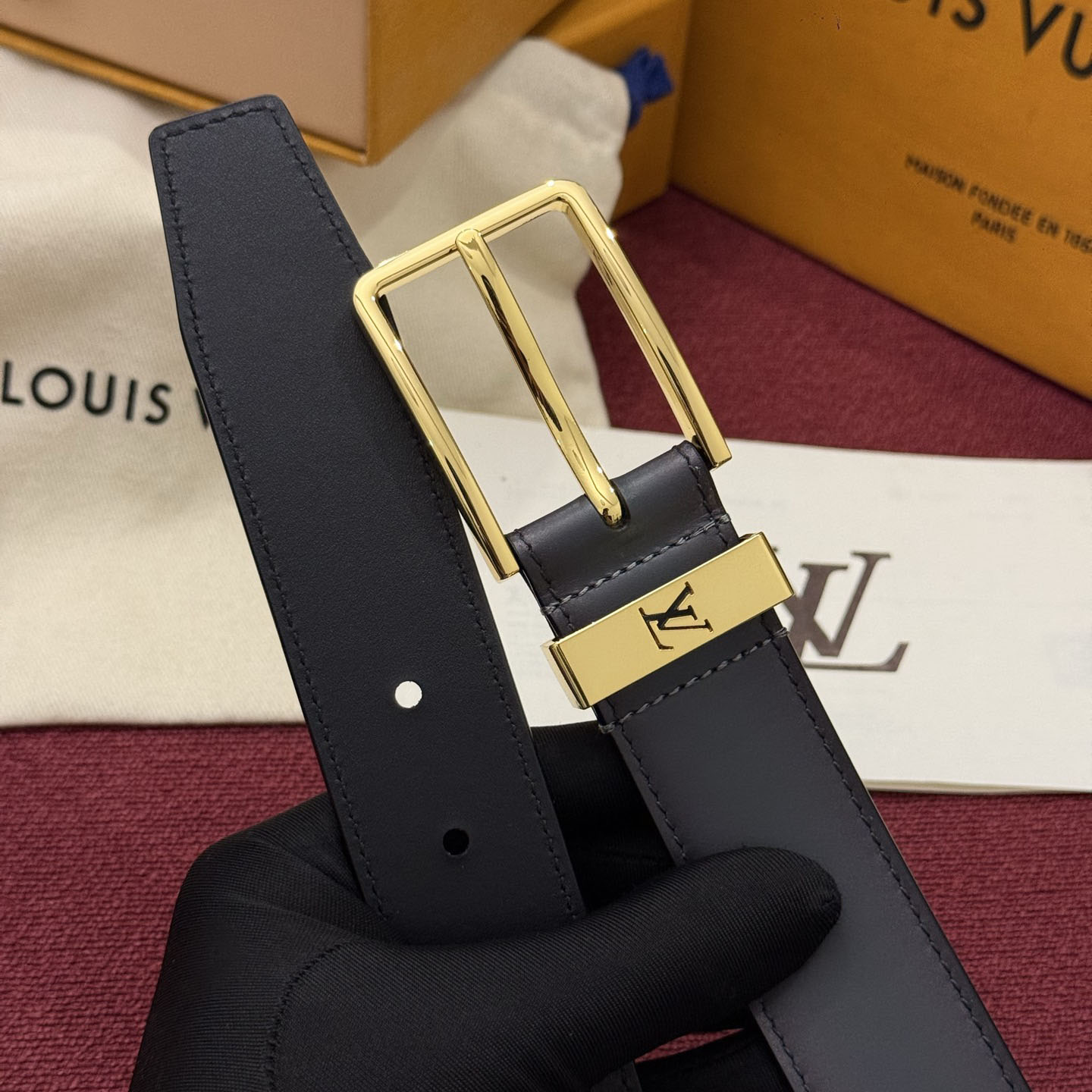 Louis Vuitton Pont Neuf Patinated 35mm Belt - DesignerGu