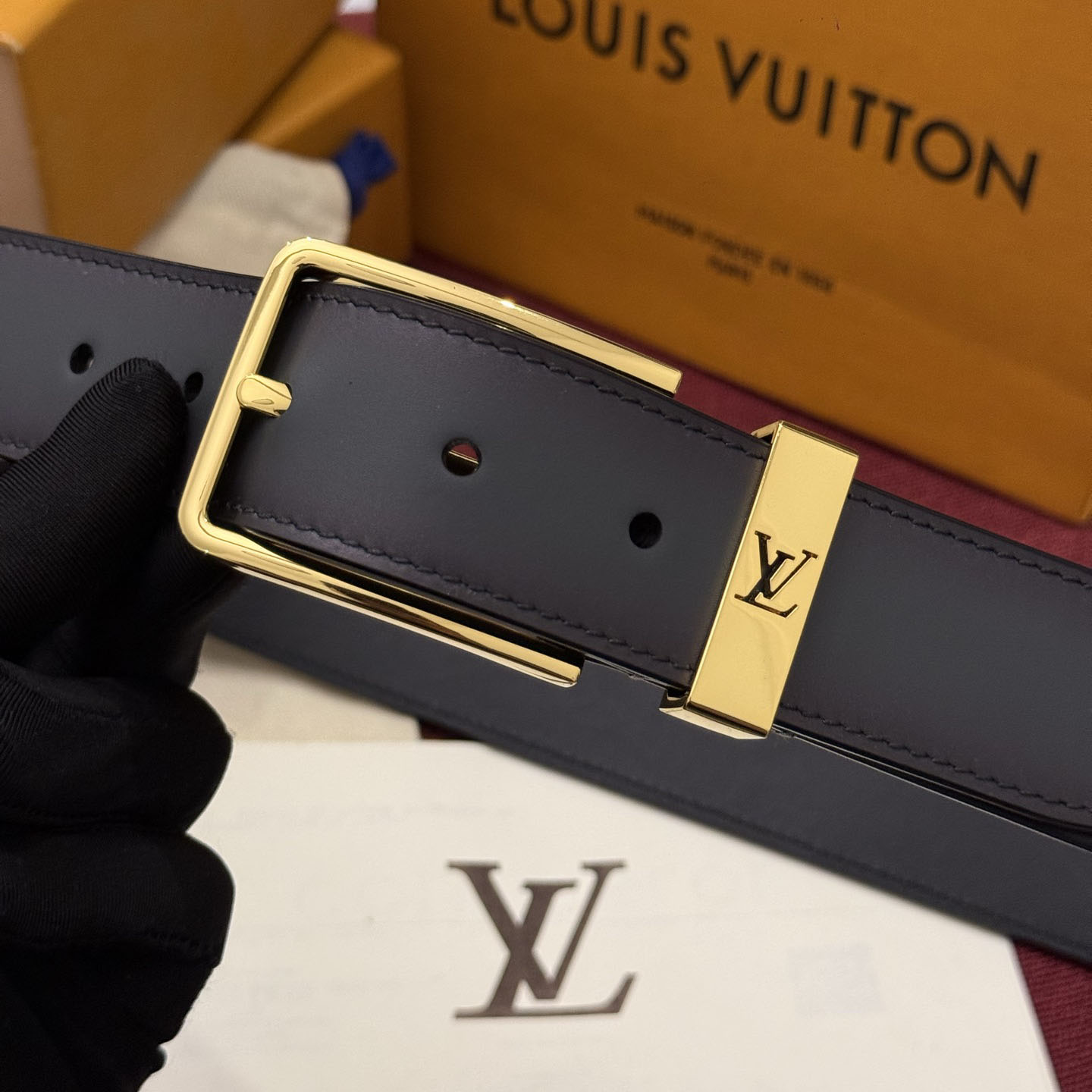Louis Vuitton Pont Neuf Patinated 35mm Belt - DesignerGu
