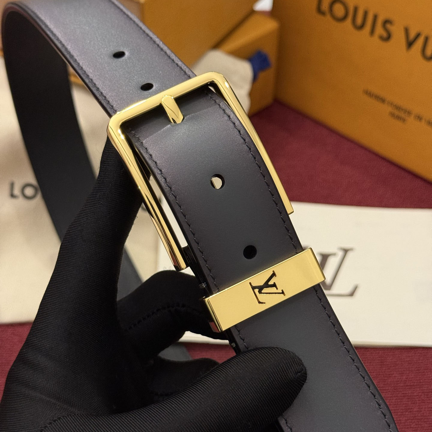 Louis Vuitton Pont Neuf Patinated 35mm Belt - DesignerGu
