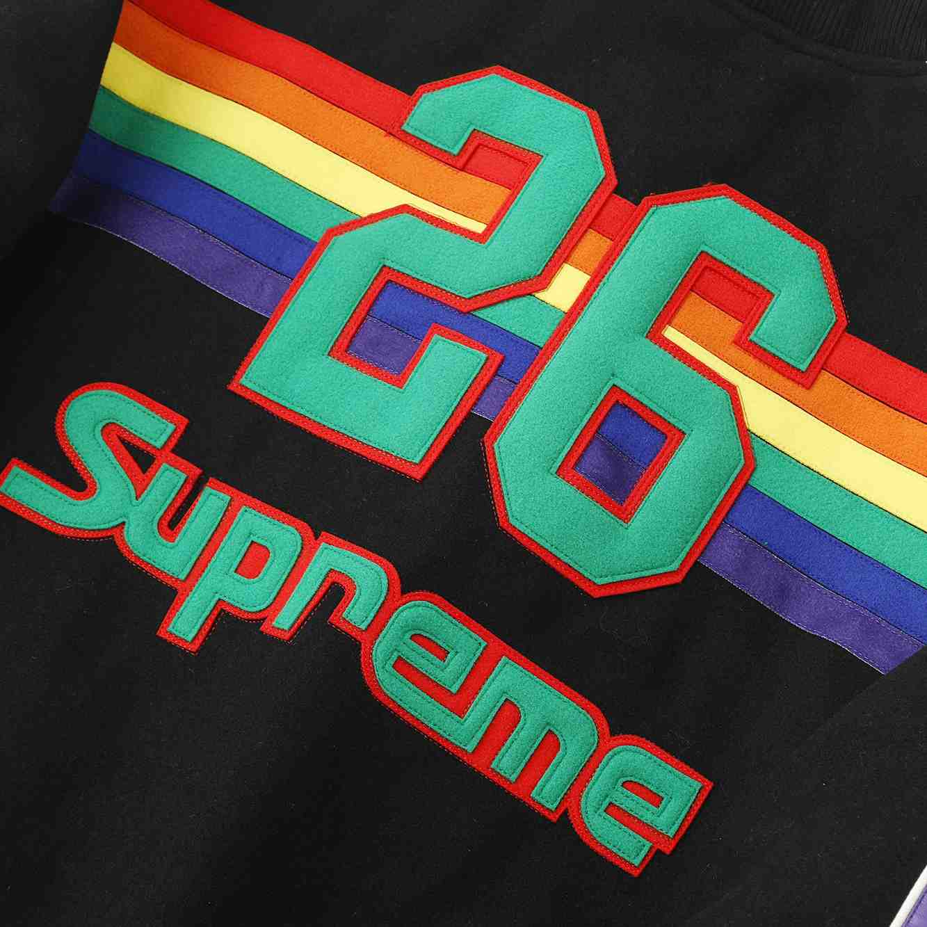 Supreme x Mitchell & Ness Teams Varsity Jacket 'Black' - DesignerGu