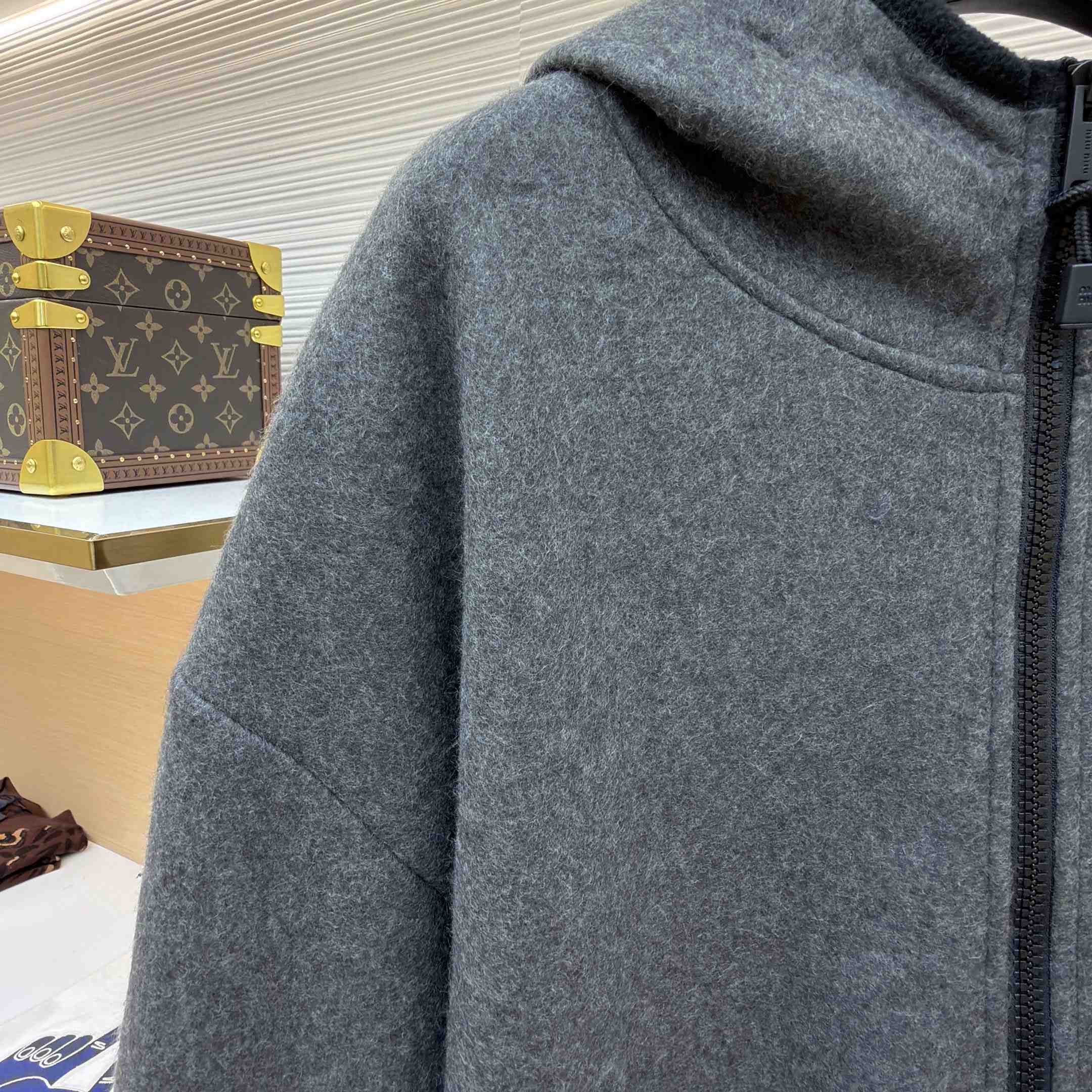 Miu Miu Fleece Zip Hooded Jacket - DesignerGu