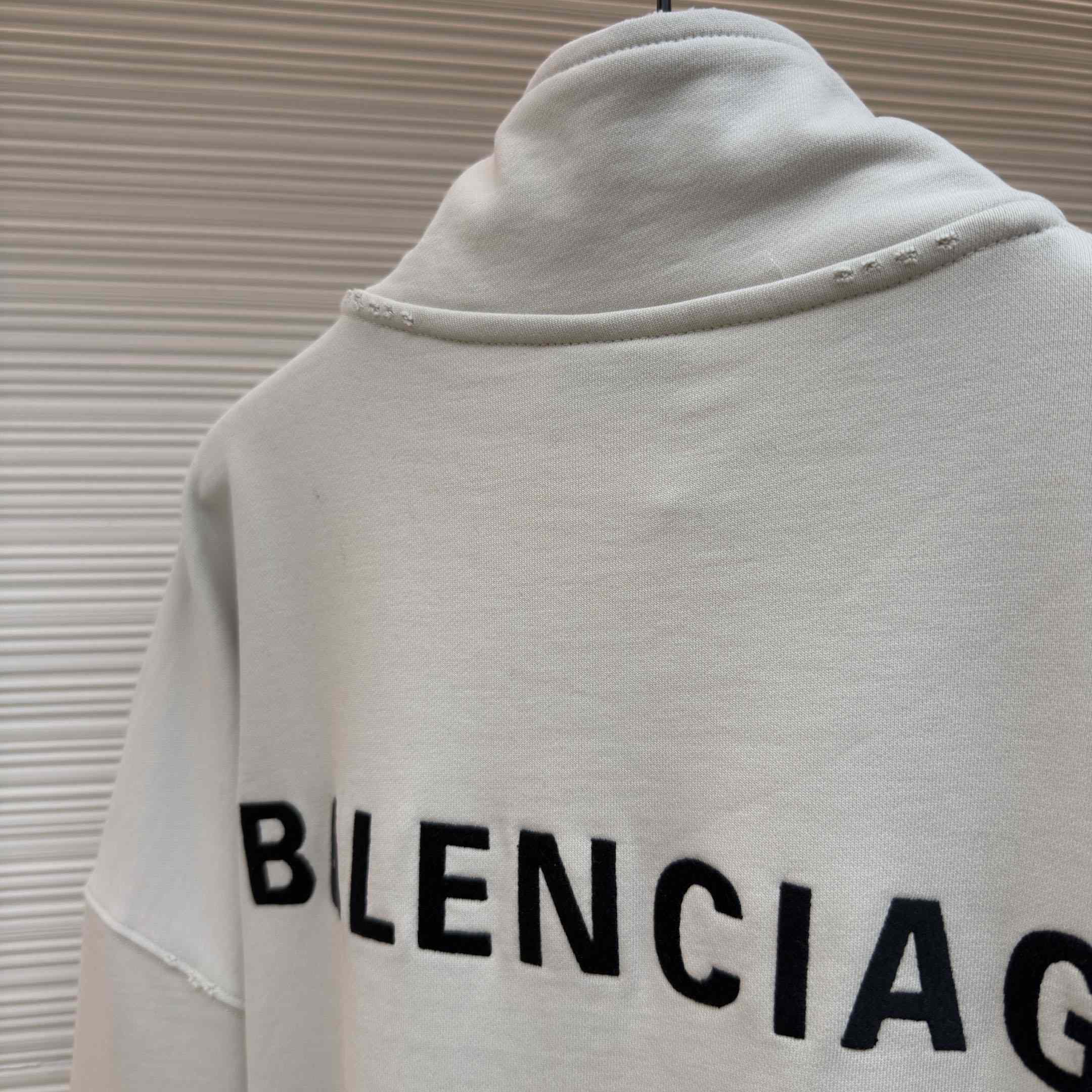 Balenciaga Logo Cotton Jersey Track Jacket - DesignerGu