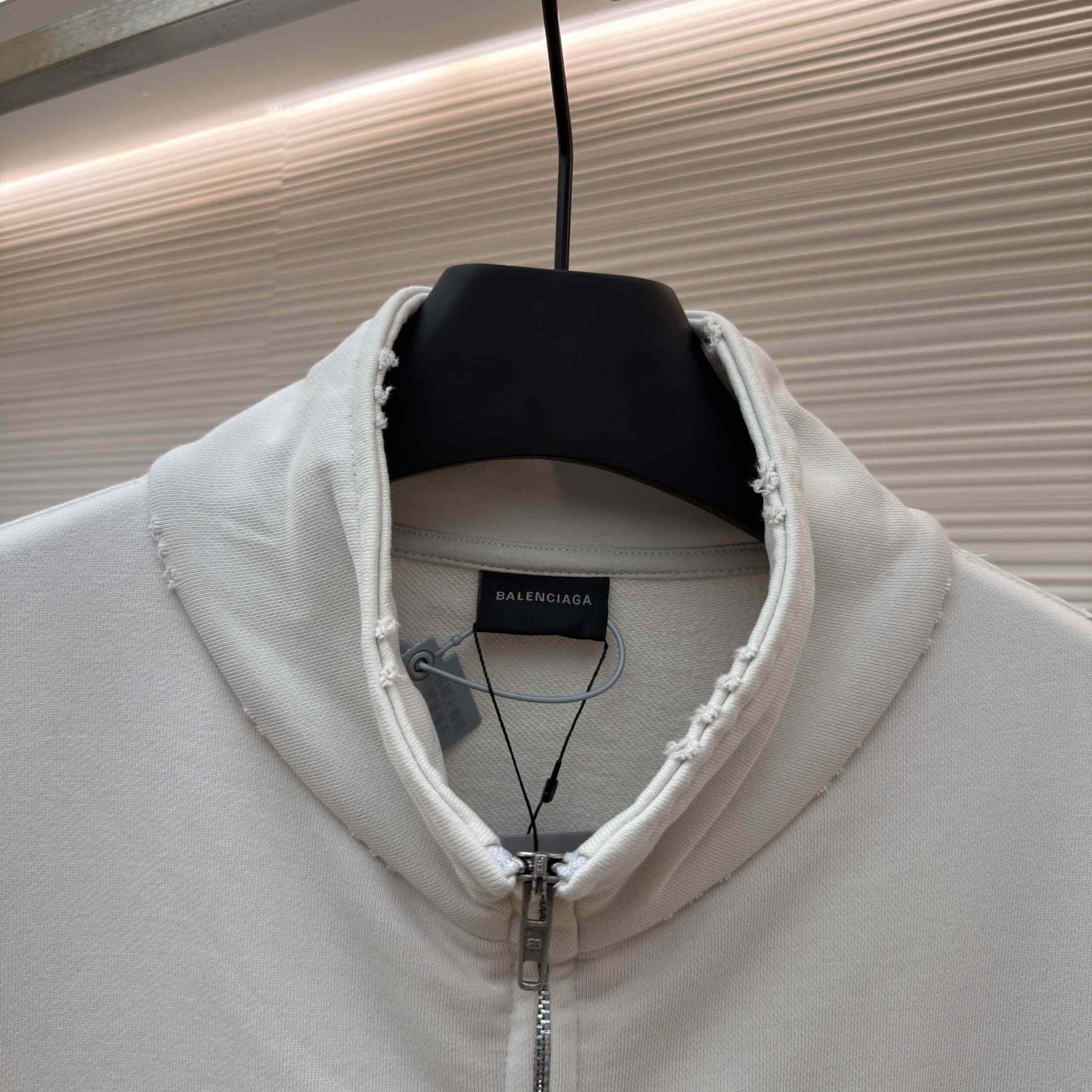 Balenciaga Logo Cotton Jersey Track Jacket - DesignerGu