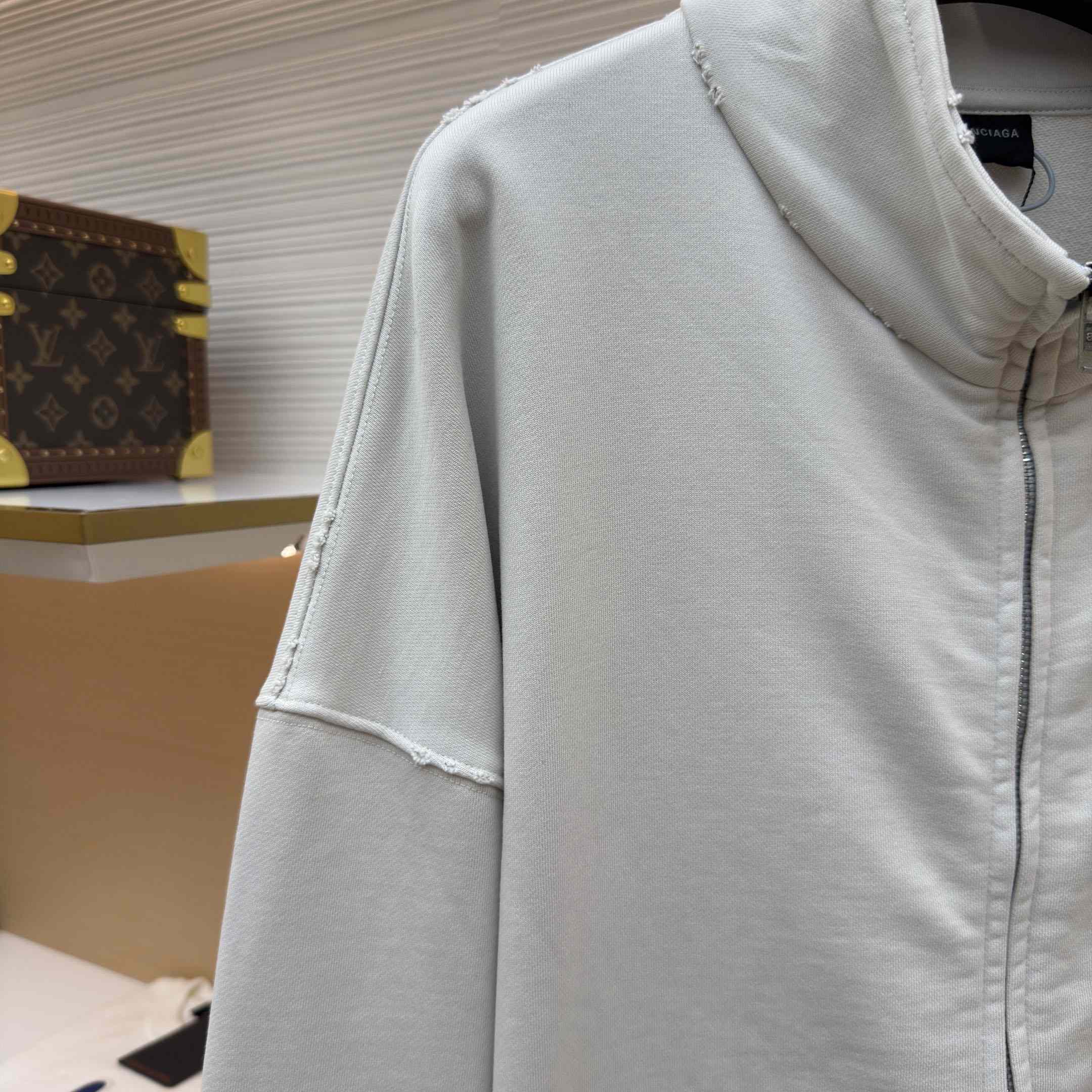 Balenciaga Logo Cotton Jersey Track Jacket - DesignerGu