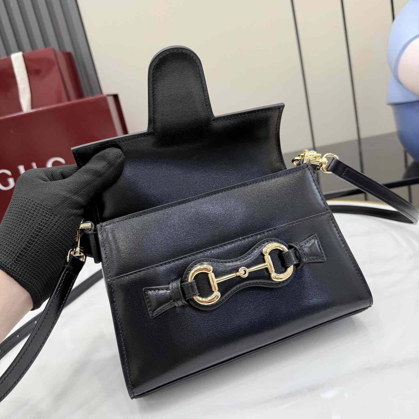 Gucci Horsebit Duomo Small Top Handle Bag A006O9 - DesignerGu