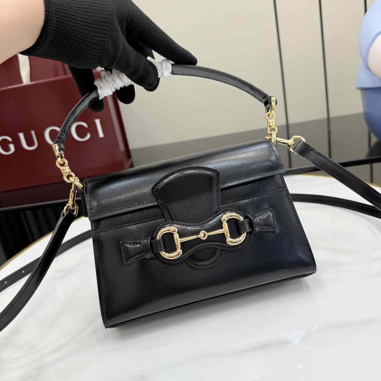 Gucci Horsebit Duomo Small Top Handle Bag A006O9 - DesignerGu