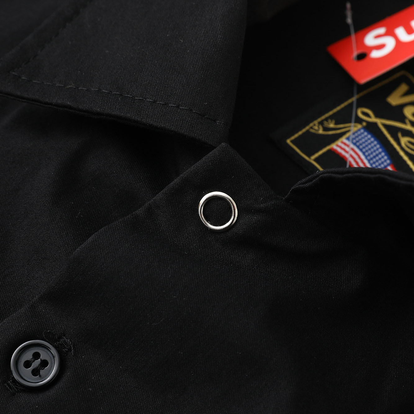 Supreme x Vanson Leathers Short-Sleeve Work Shirt 'Black' - DesignerGu