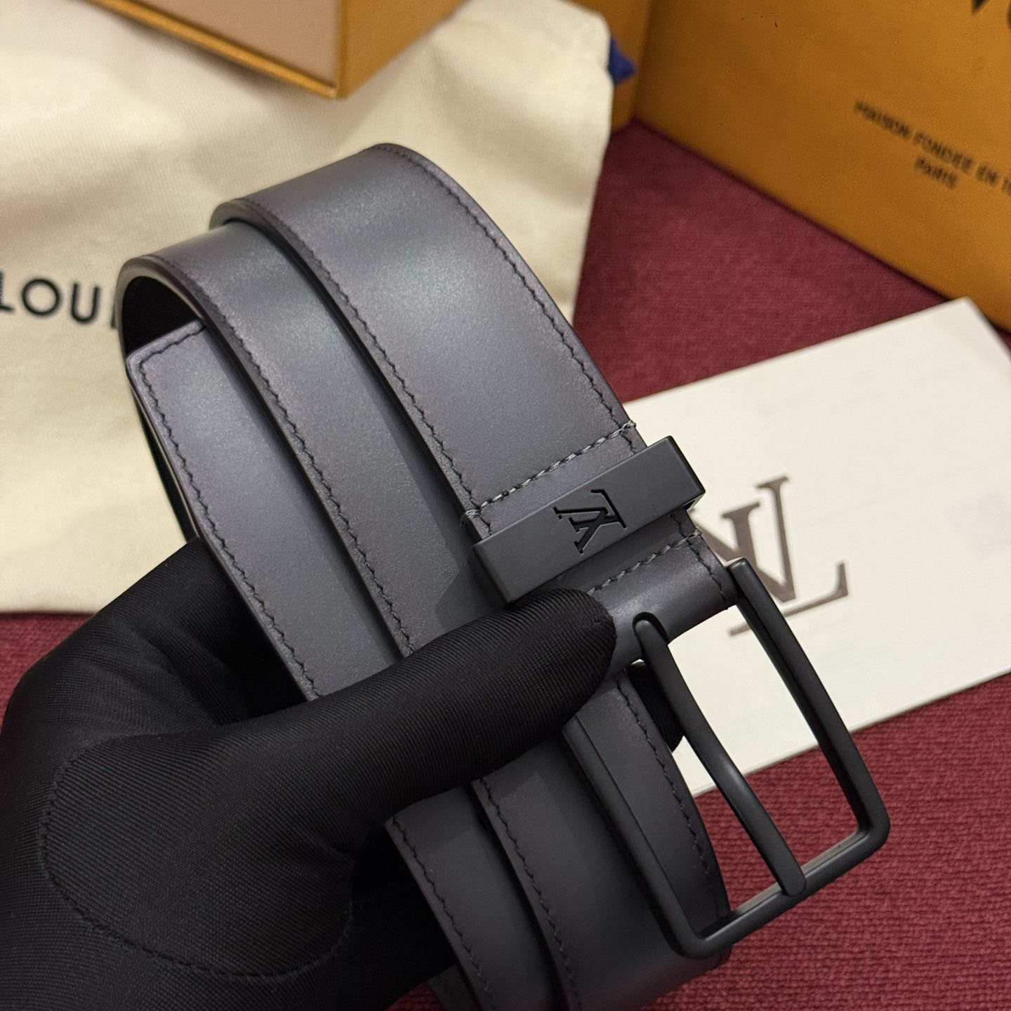 Louis Vuitton Pont Neuf Patinated 35mm Belt - DesignerGu