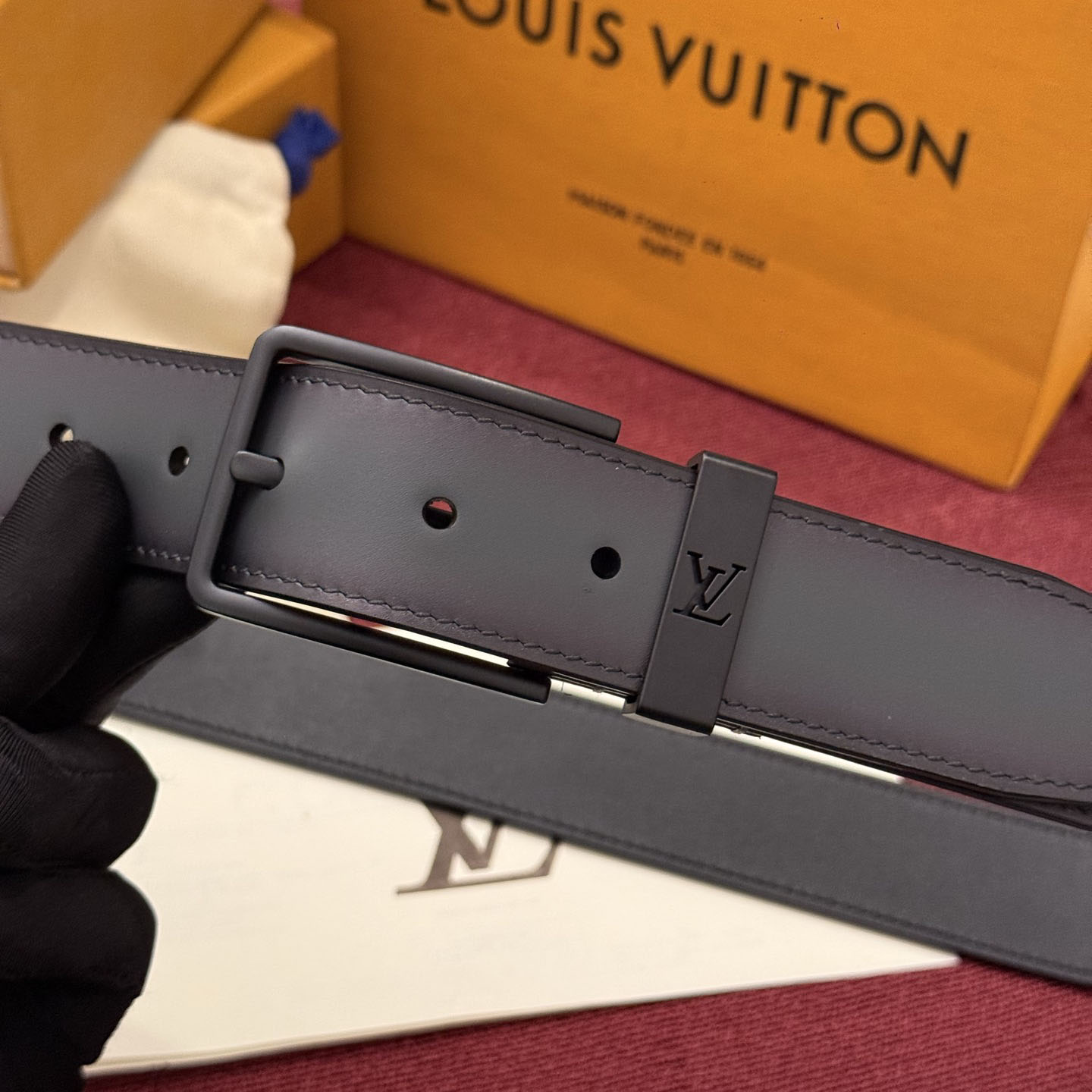 Louis Vuitton Pont Neuf Patinated 35mm Belt - DesignerGu