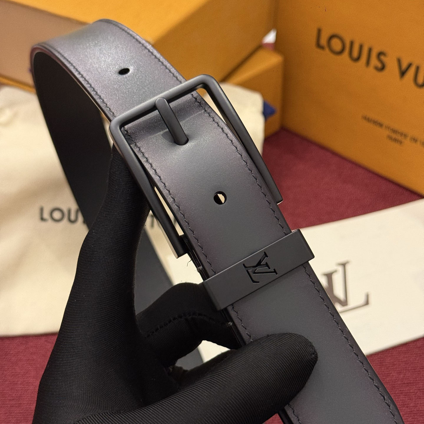 Louis Vuitton Pont Neuf Patinated 35mm Belt - DesignerGu
