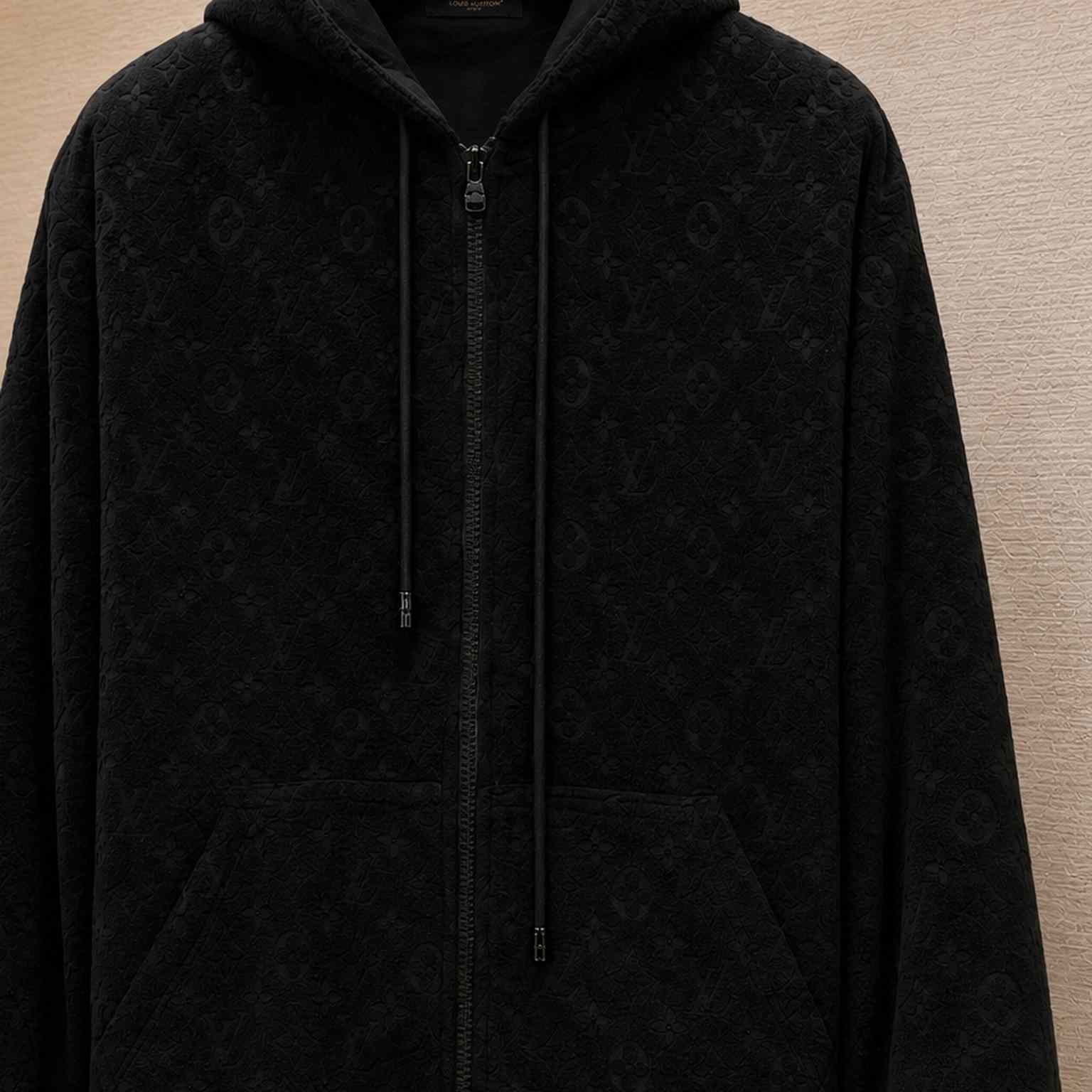 Louis Vuitton Monogram French Terry Zip-Through Hoodie 1ABJ63 - DesignerGu