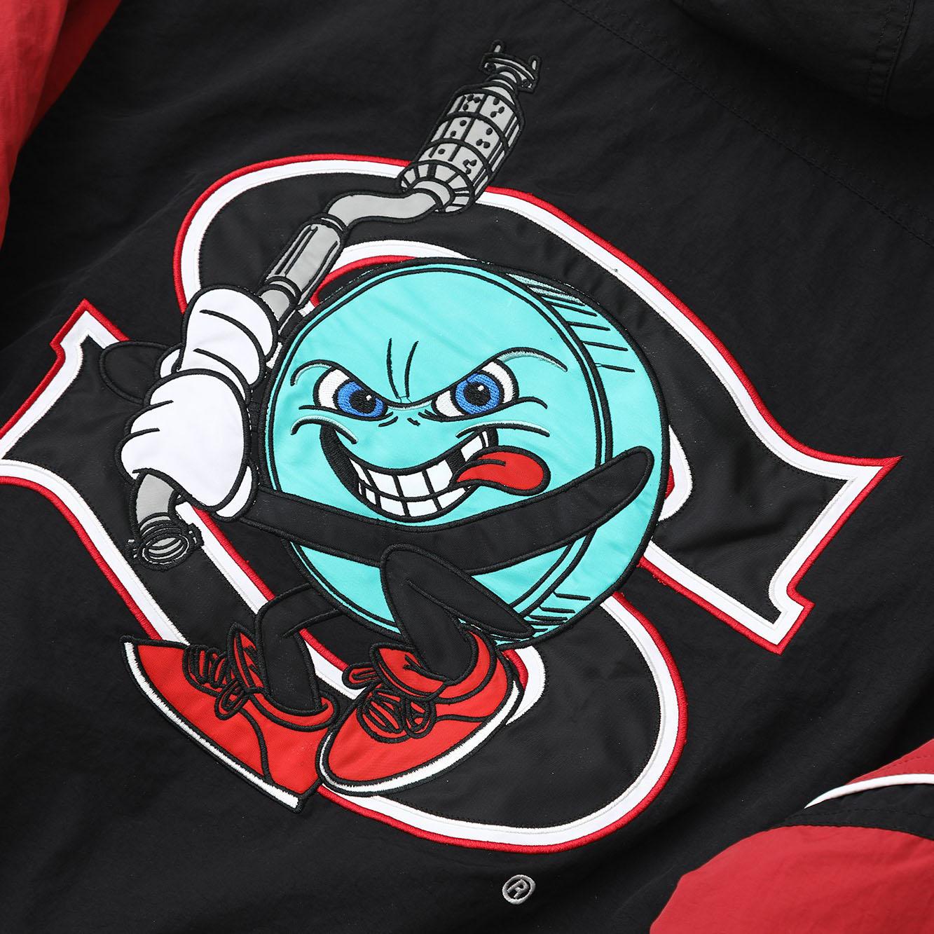 Supreme x Salem Half Zip Stadium Jacket 'Black' - DesignerGu