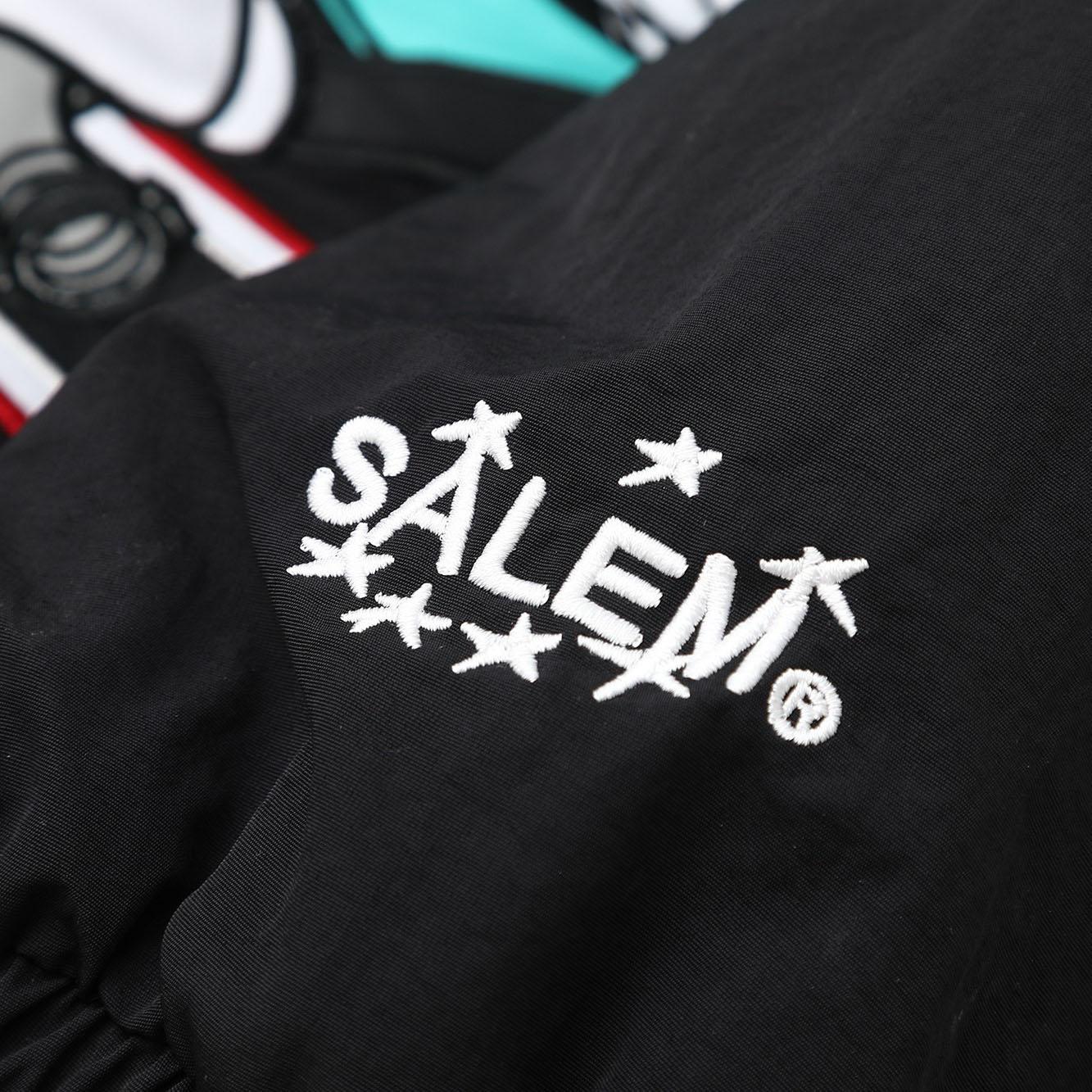 Supreme x Salem Half Zip Stadium Jacket 'Black' - DesignerGu
