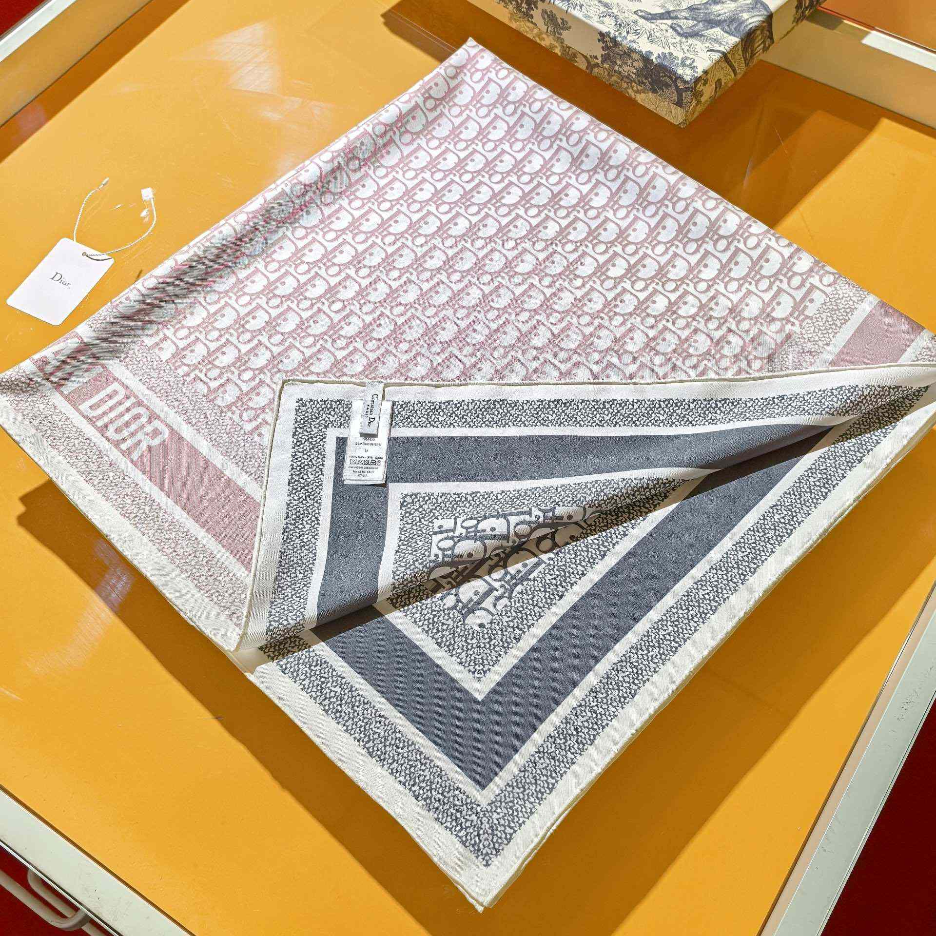 Dior Oblique Diortwin 90 Square Scarf - DesignerGu