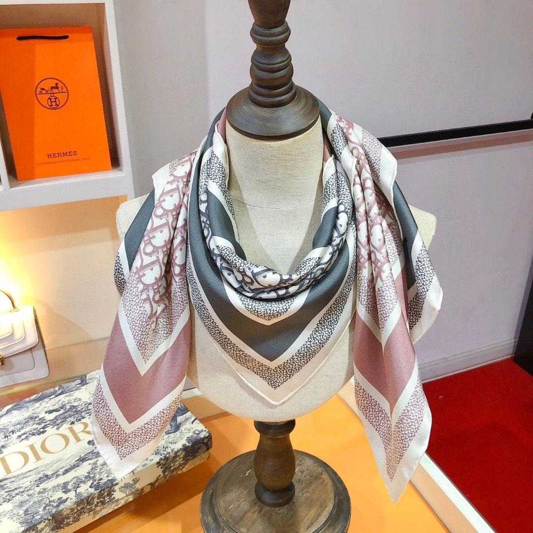 Dior Oblique Diortwin 90 Square Scarf - DesignerGu