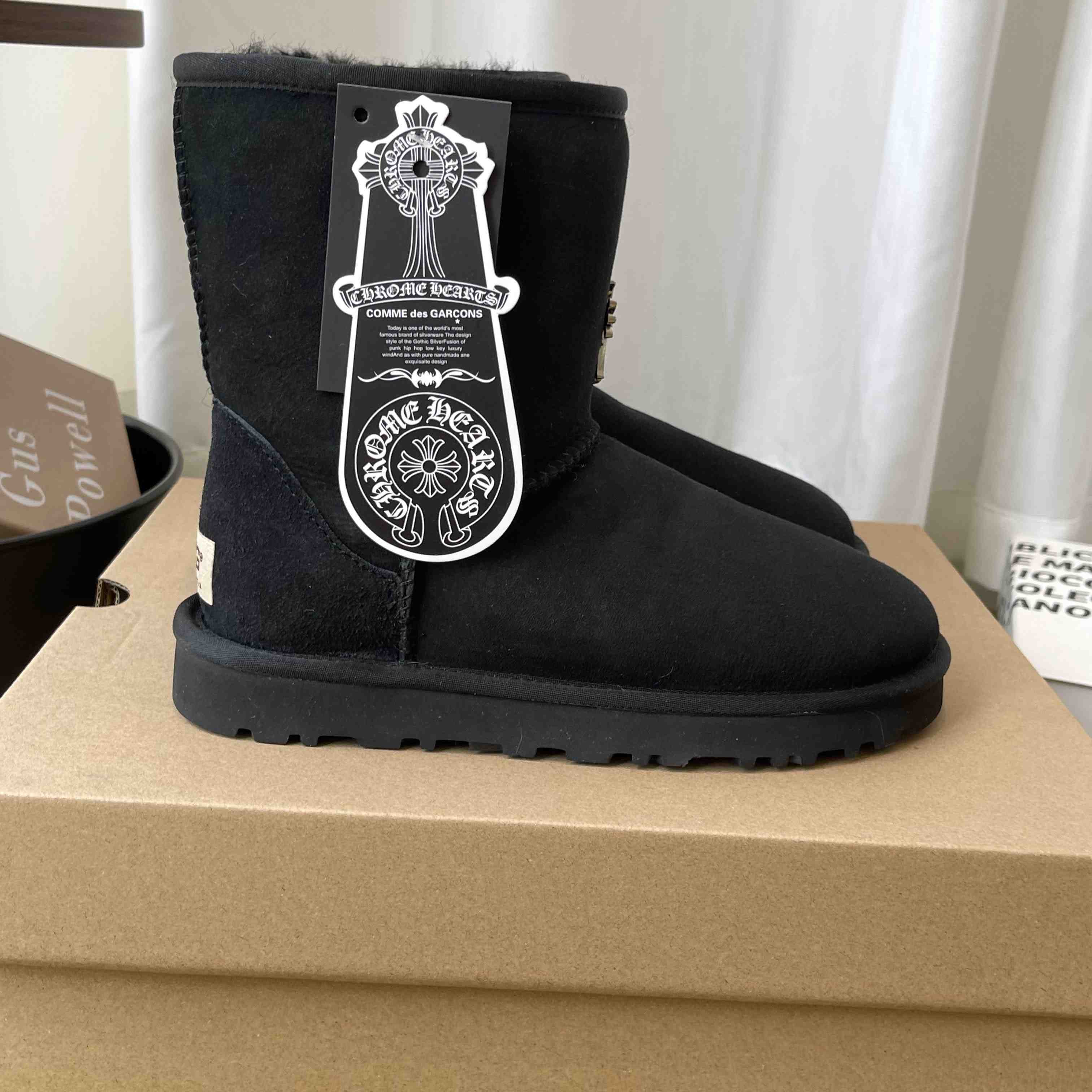 Chrome Hearts Cross Embellished Ugg Boots - DesignerGu