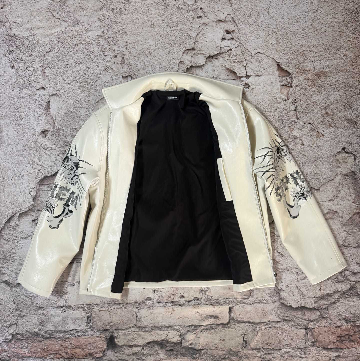  Supreme x Y’s Leather Jacket 'White' - DesignerGu