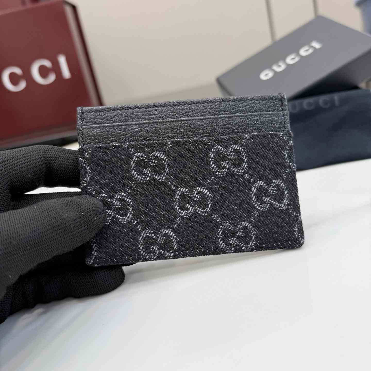 Gucci Card case With Gucci Plaque 875795 - DesignerGu