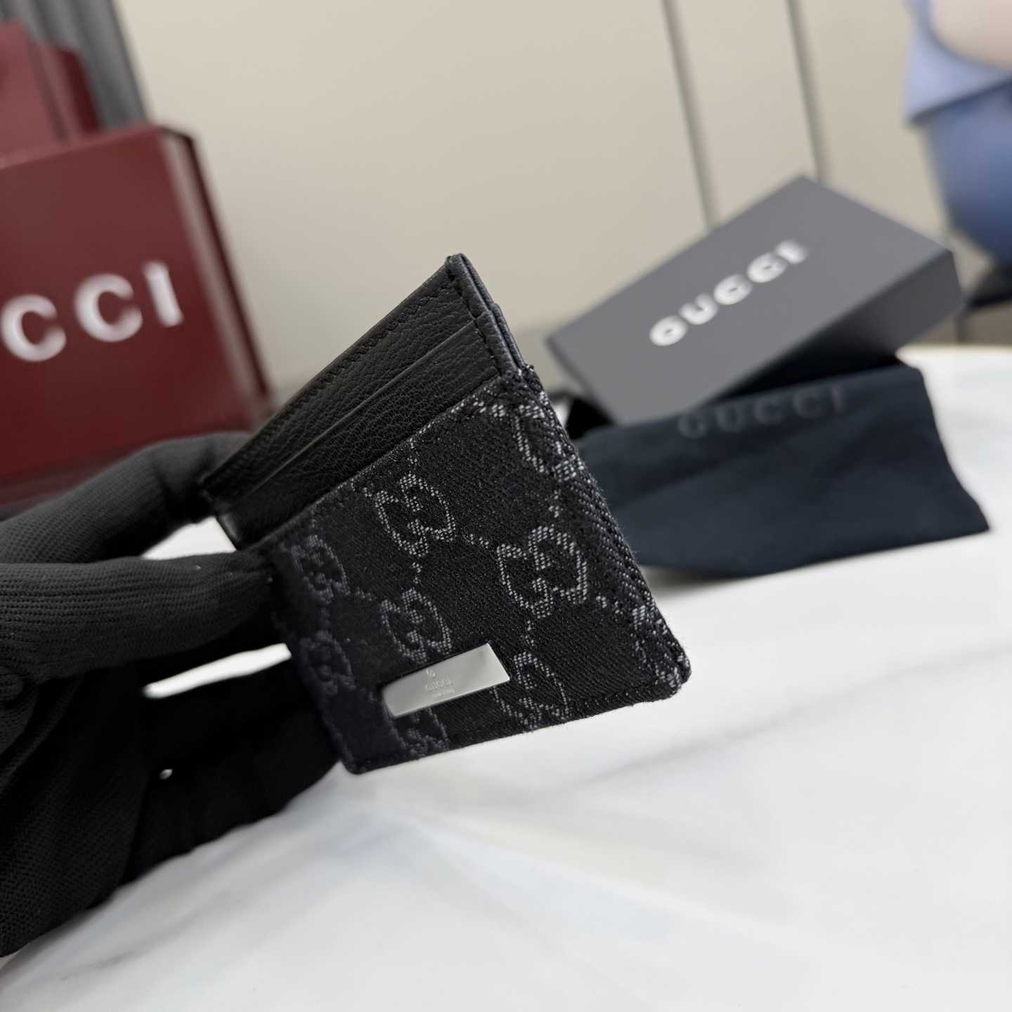 Gucci Card case With Gucci Plaque 875795 - DesignerGu