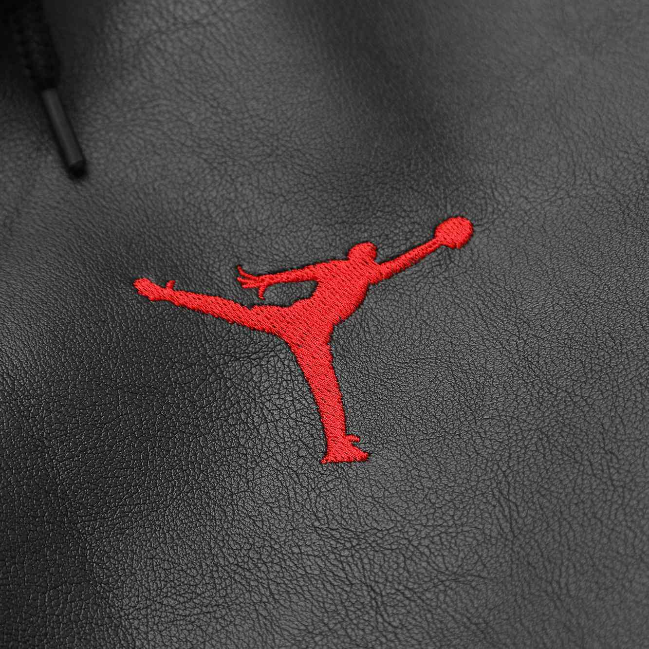 Supreme x Jordan Hooded Leather Jacket 'Black' - DesignerGu