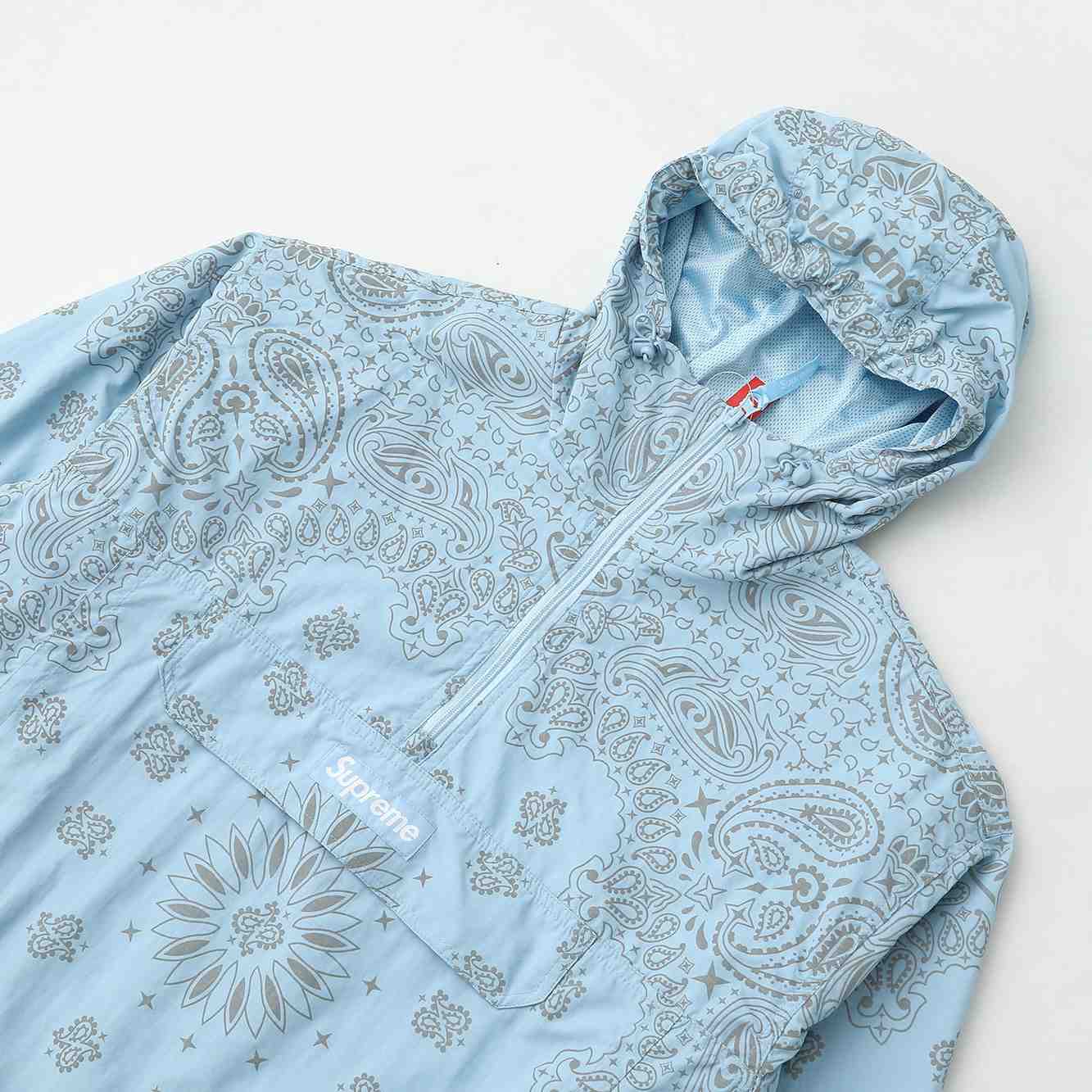 Supreme Reflective Bandana Anorak 'Light Blue' - DesignerGu